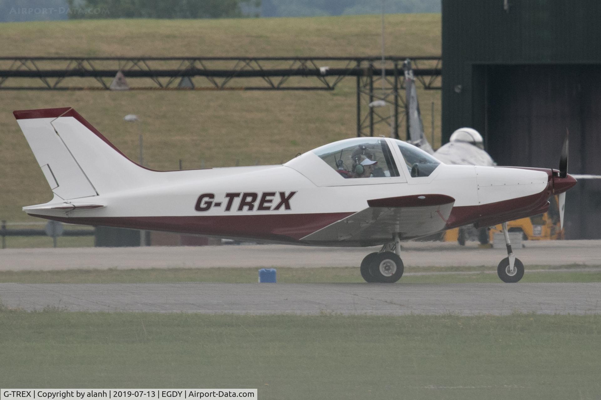G-TREX, 2006 Alpi Aviation Pioneer 300 C/N PFA 330-14305, Rolling past the parked Belgian F-16, after arrival as a visitor at the 2019 Yeovilton Air Day