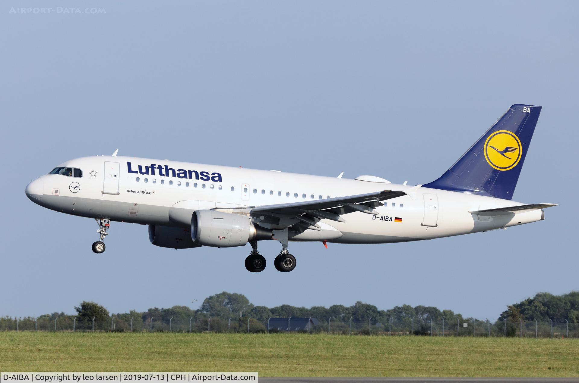 D-AIBA, 2009 Airbus A319-114 C/N 4141, Copenhagen 13.7.2019 L/D R-04L