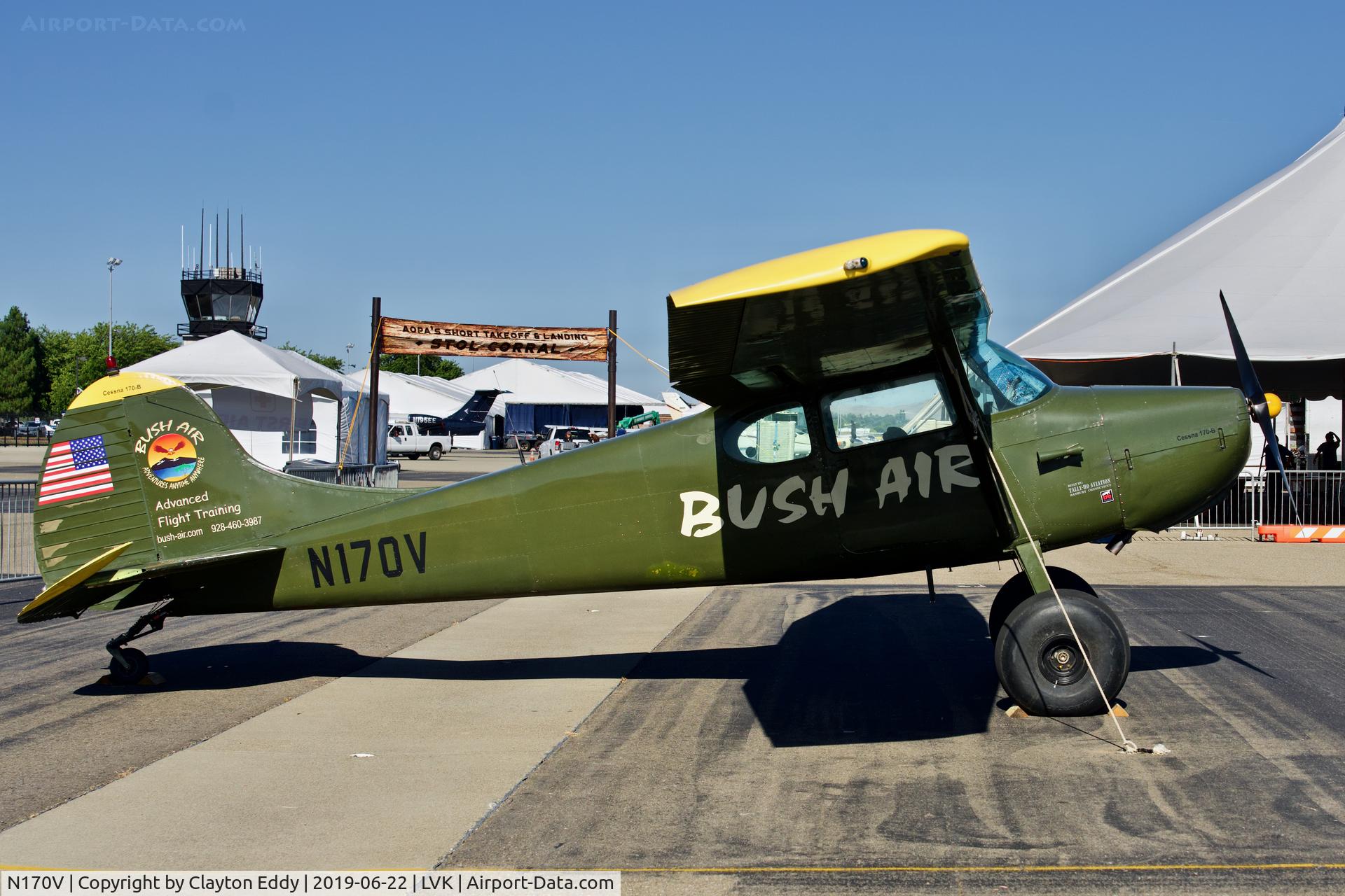 N170V, 1952 Cessna 170B C/N 20656, Livermore Airport California 2019.