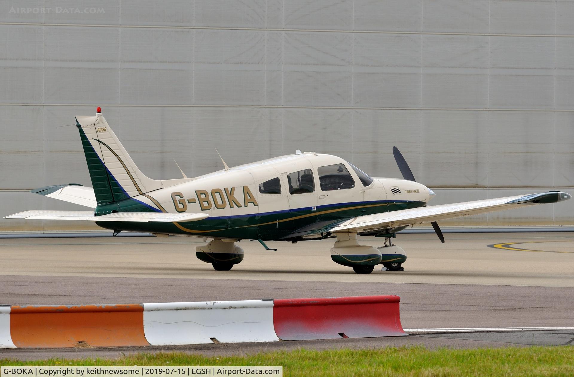 G-BOKA, 1979 Piper PA-28-201T Turbo Dakota C/N 28-7921076, Nice arrival.
