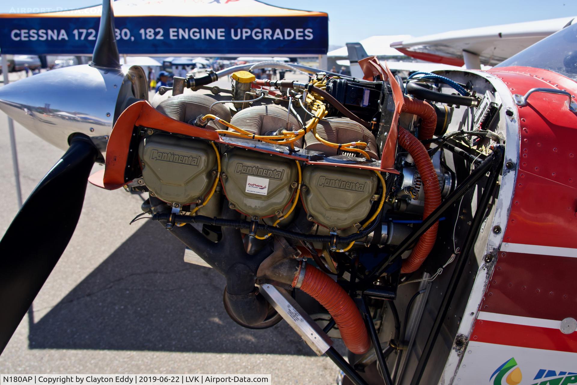 N180AP, 1965 Cessna 180H Skywagon C/N 18051472, Livermore Airport California 2019.