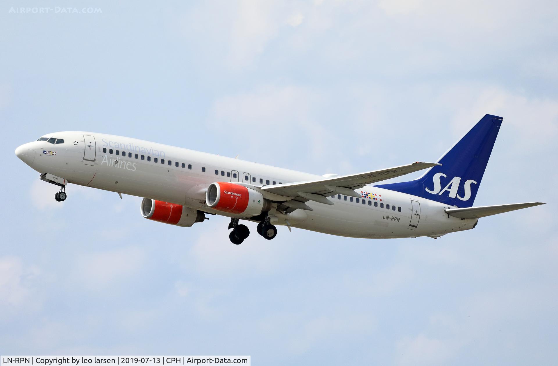 LN-RPN, 2000 Boeing 737-883 C/N 30470, Copenhagen 13.7.2019 T/O R-22R as SK 1460
to OSLO T/O time 15:50