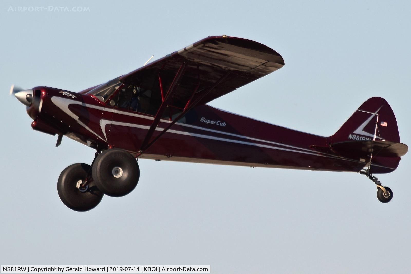 N881RW, 1957 Piper PA-18A 150 Super Cub C/N 18-6627, Take off on RWY 10R.