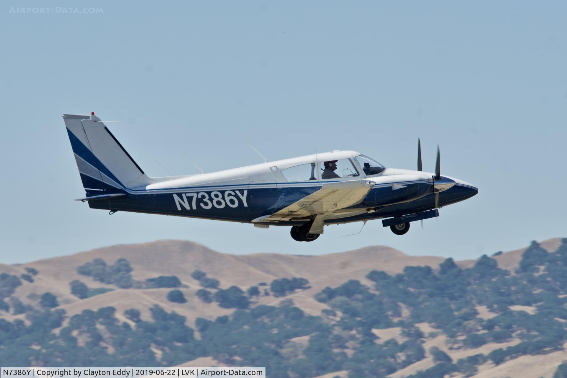 N7386Y, 1964 Piper PA-30 Twin Comanche C/N 30-440, Livermore Airport California 2019.