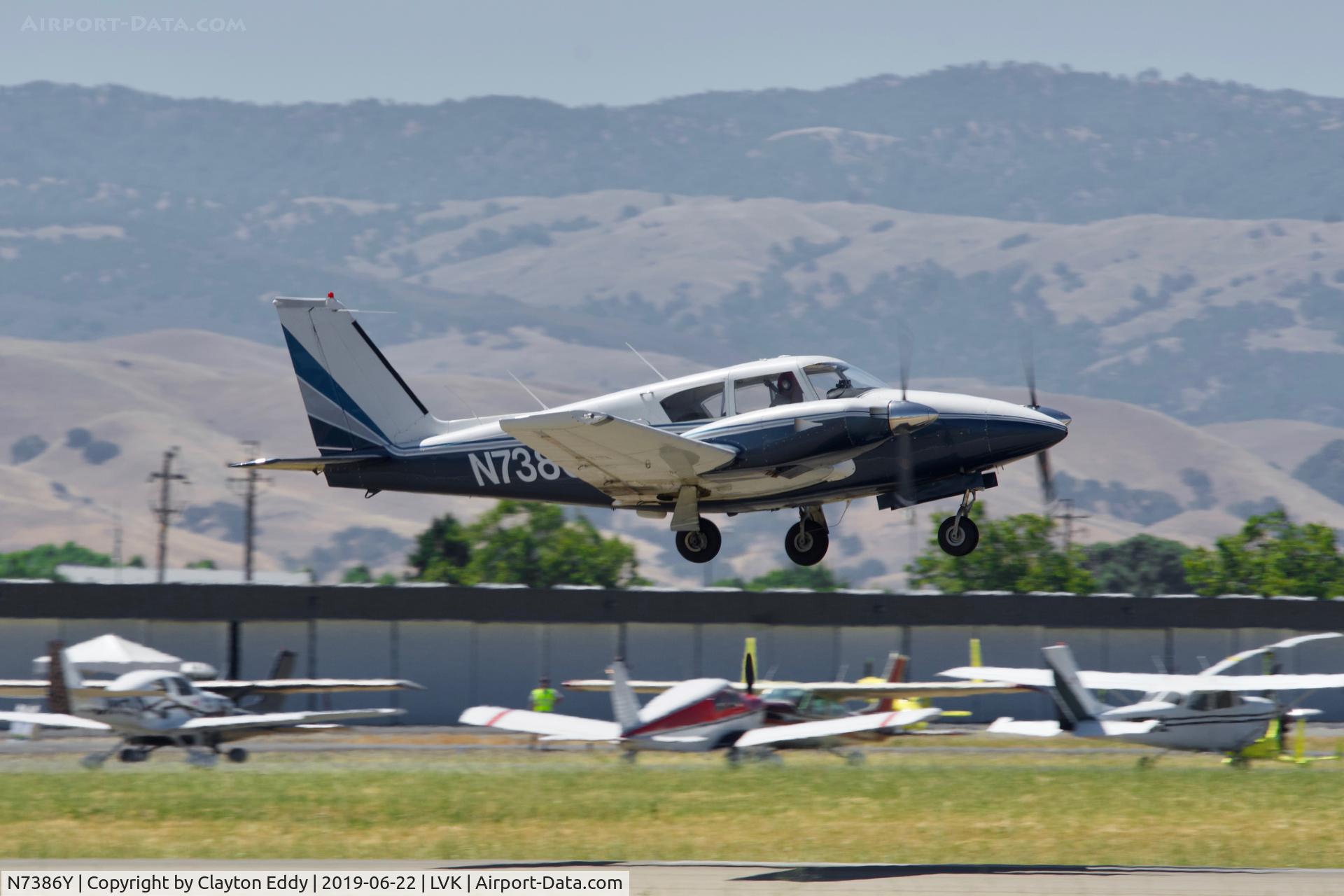 N7386Y, 1964 Piper PA-30 Twin Comanche C/N 30-440, Livermore Airport California 2019.