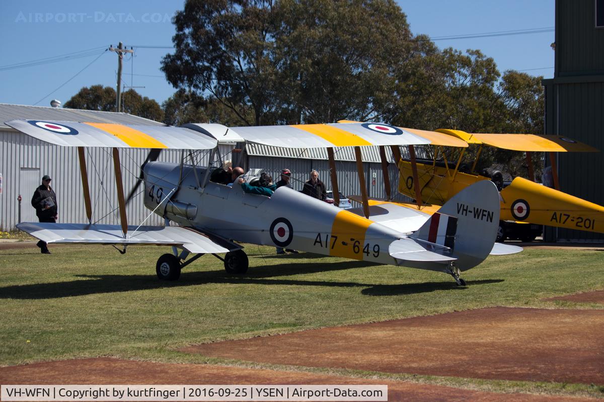 VH-WFN, 1942 De Havilland Australia DH-82A Tiger Moth C/N DHA799, DHA82A Tiger Moth A17-649 VH-WFN sn DHA814 Serpentine 25-09-16.
