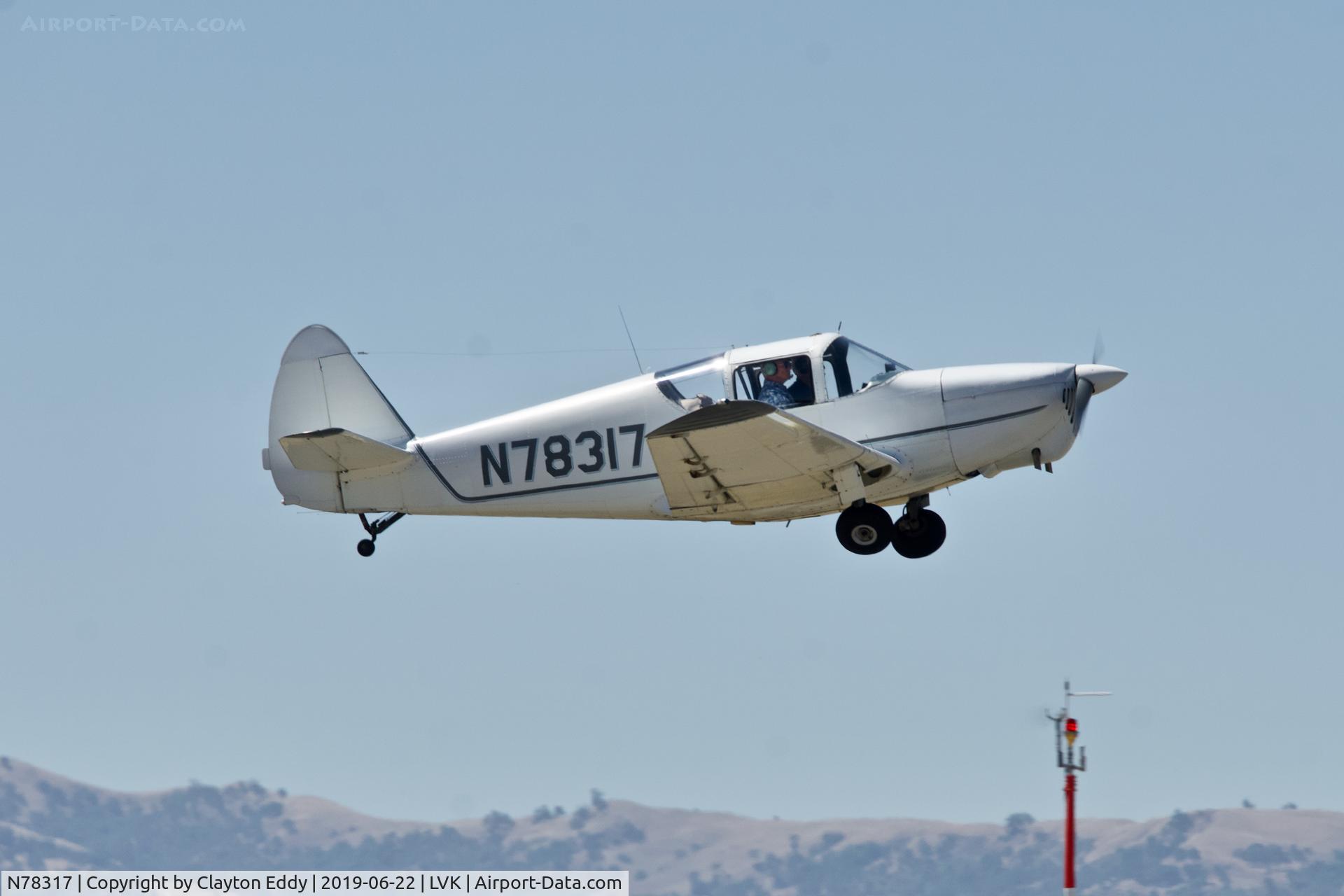 N78317, 1946 Globe GC-1B Swift C/N 2317, Livermore Airport California 2019.