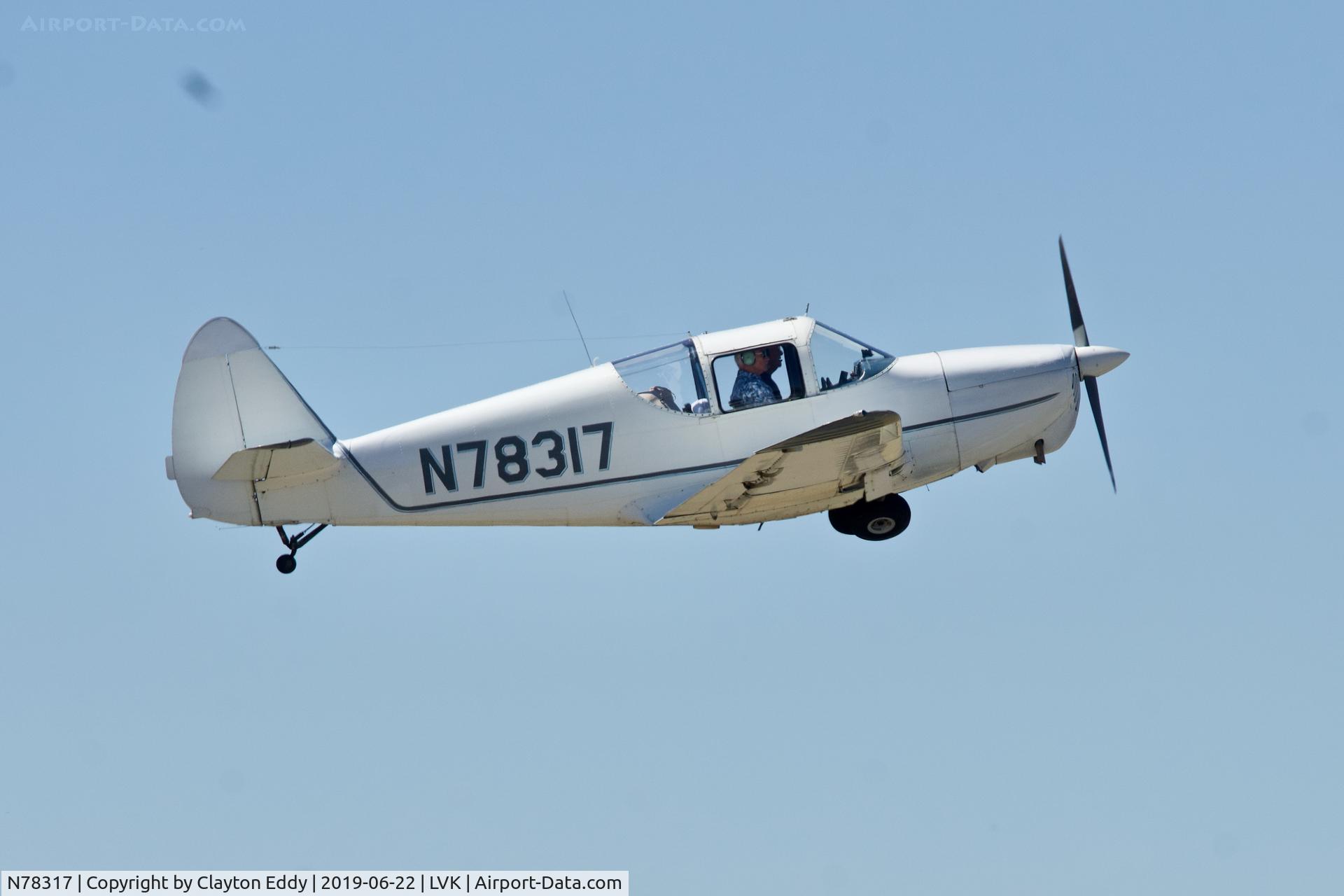 N78317, 1946 Globe GC-1B Swift C/N 2317, Livermore Airport California 2019.