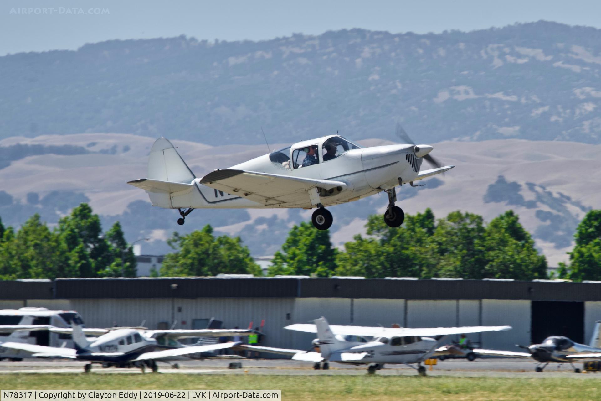 N78317, 1946 Globe GC-1B Swift C/N 2317, Livermore Airport California 2019.