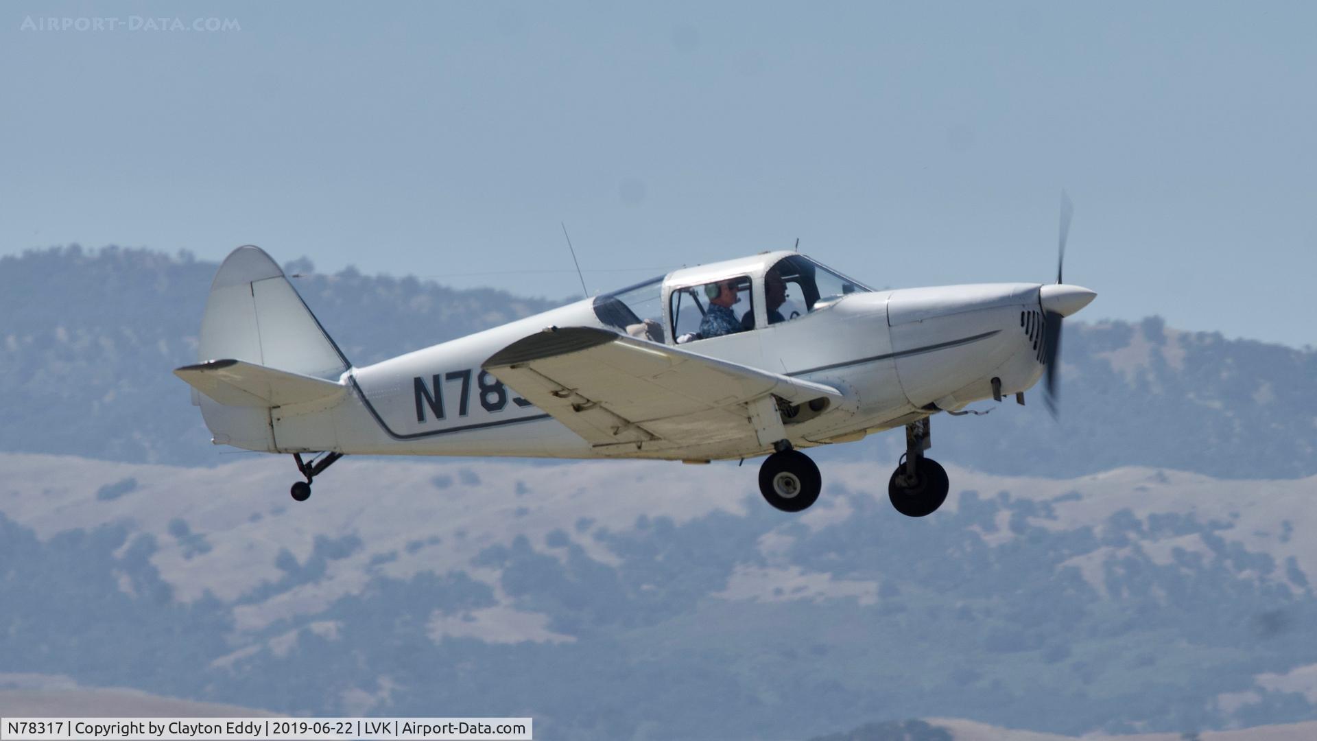 N78317, 1946 Globe GC-1B Swift C/N 2317, Livermore Airport California 2019.