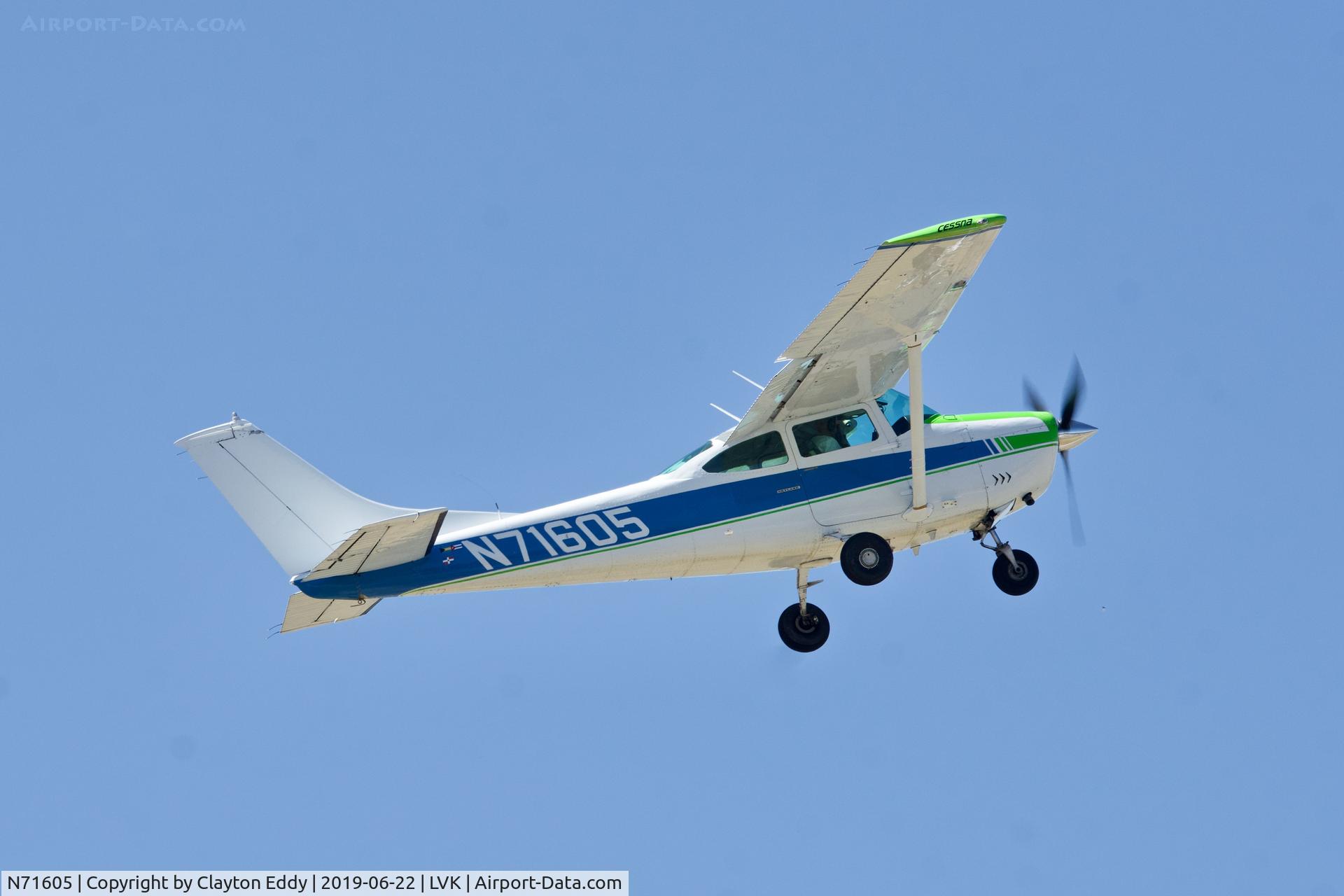 N71605, 1969 Cessna 182M Skylane C/N 18259683, Livermore Airport California 2019.