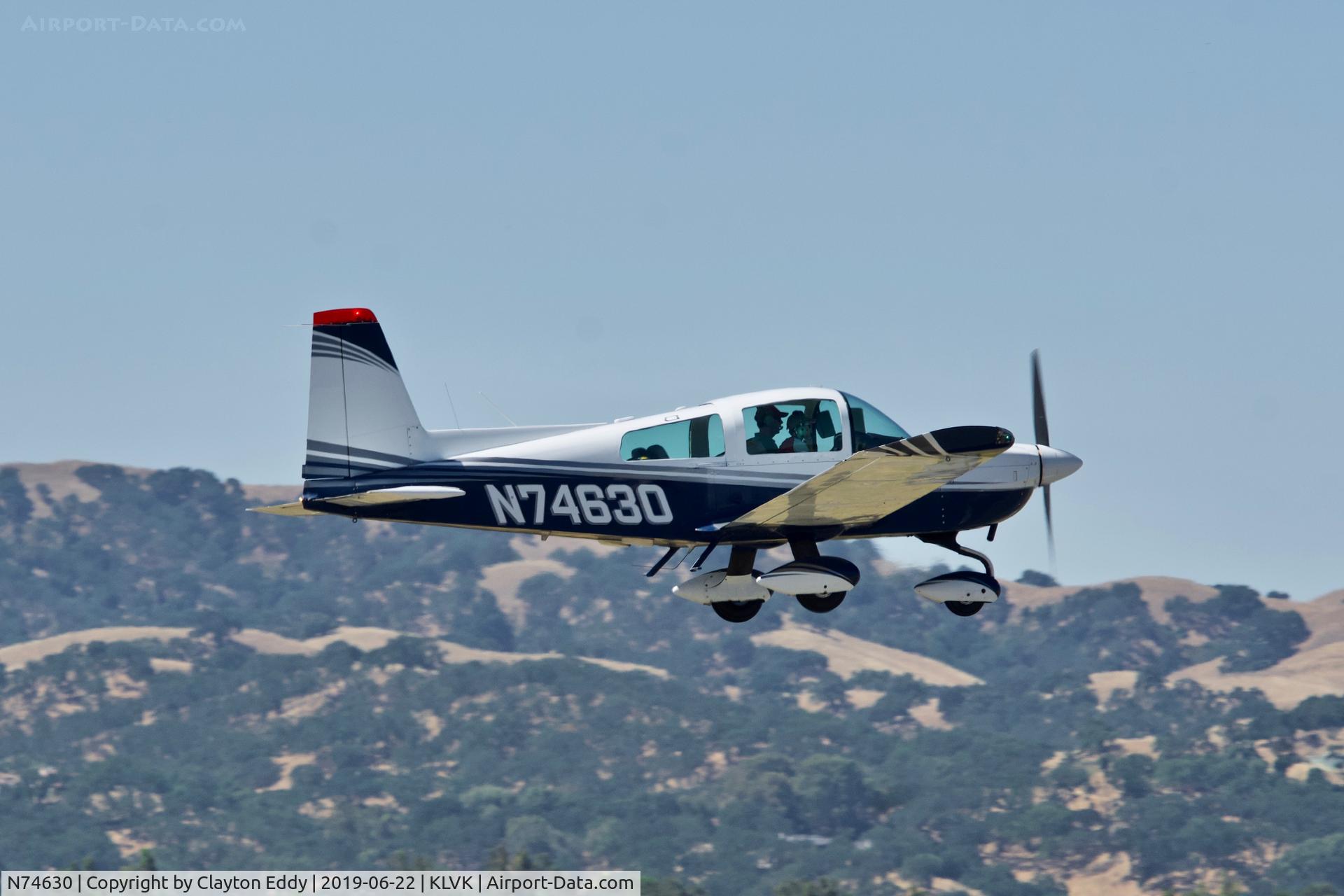 N74630, 1976 Grumman American AA-5B Tiger C/N AA5B-0302, Livermore Airport California 2019.