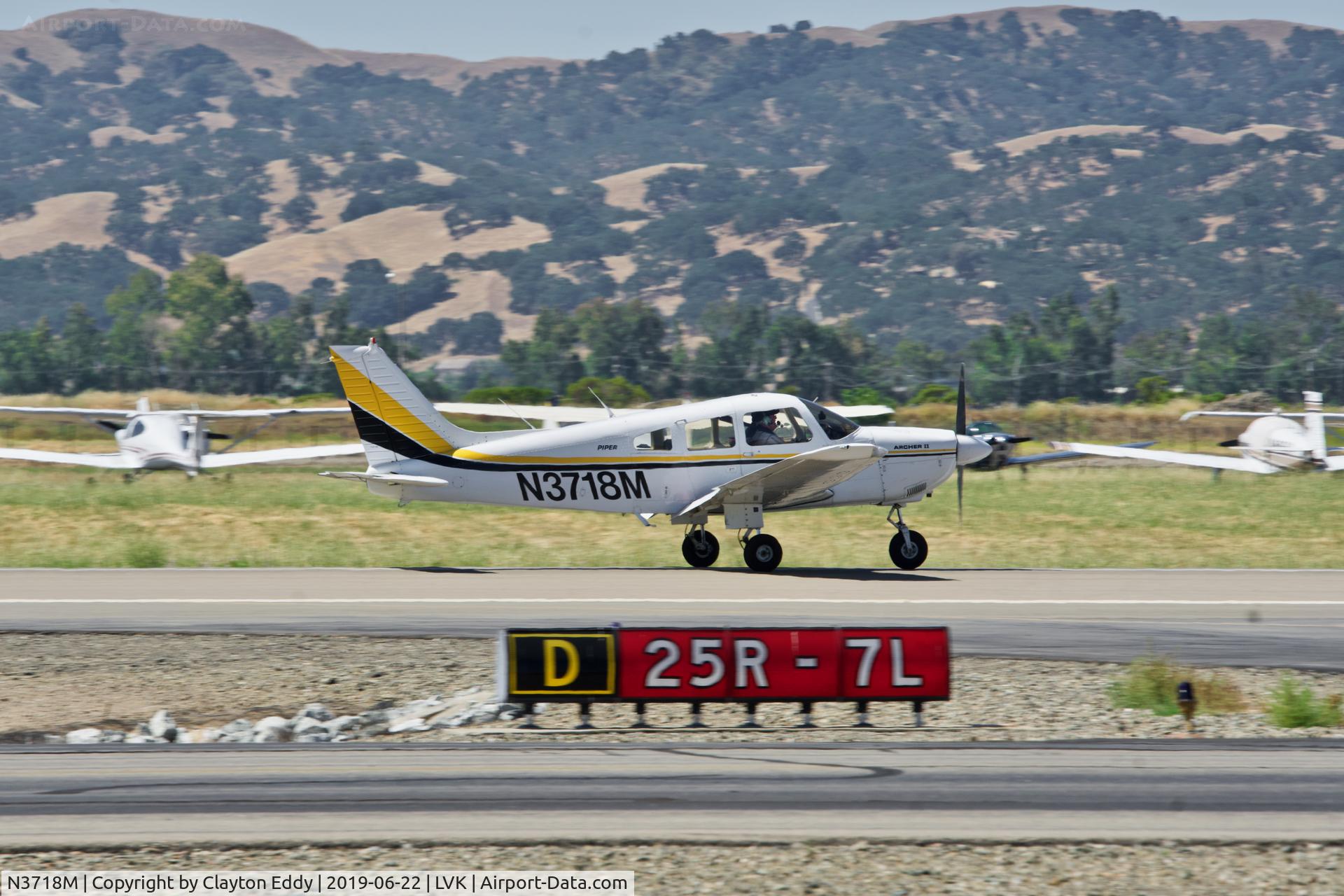 N3718M, 1978 Piper PA-28-181 C/N 28-7890325, Livermore Airport California 2019.