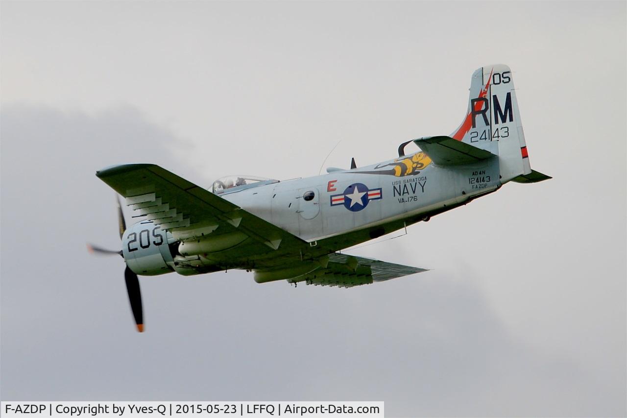 F-AZDP, Douglas AD-4N Skyraider C/N 7449, Douglas AD-4NA Skyraider, On display, La Ferté-Alais airfield (LFFQ) Air show 2015