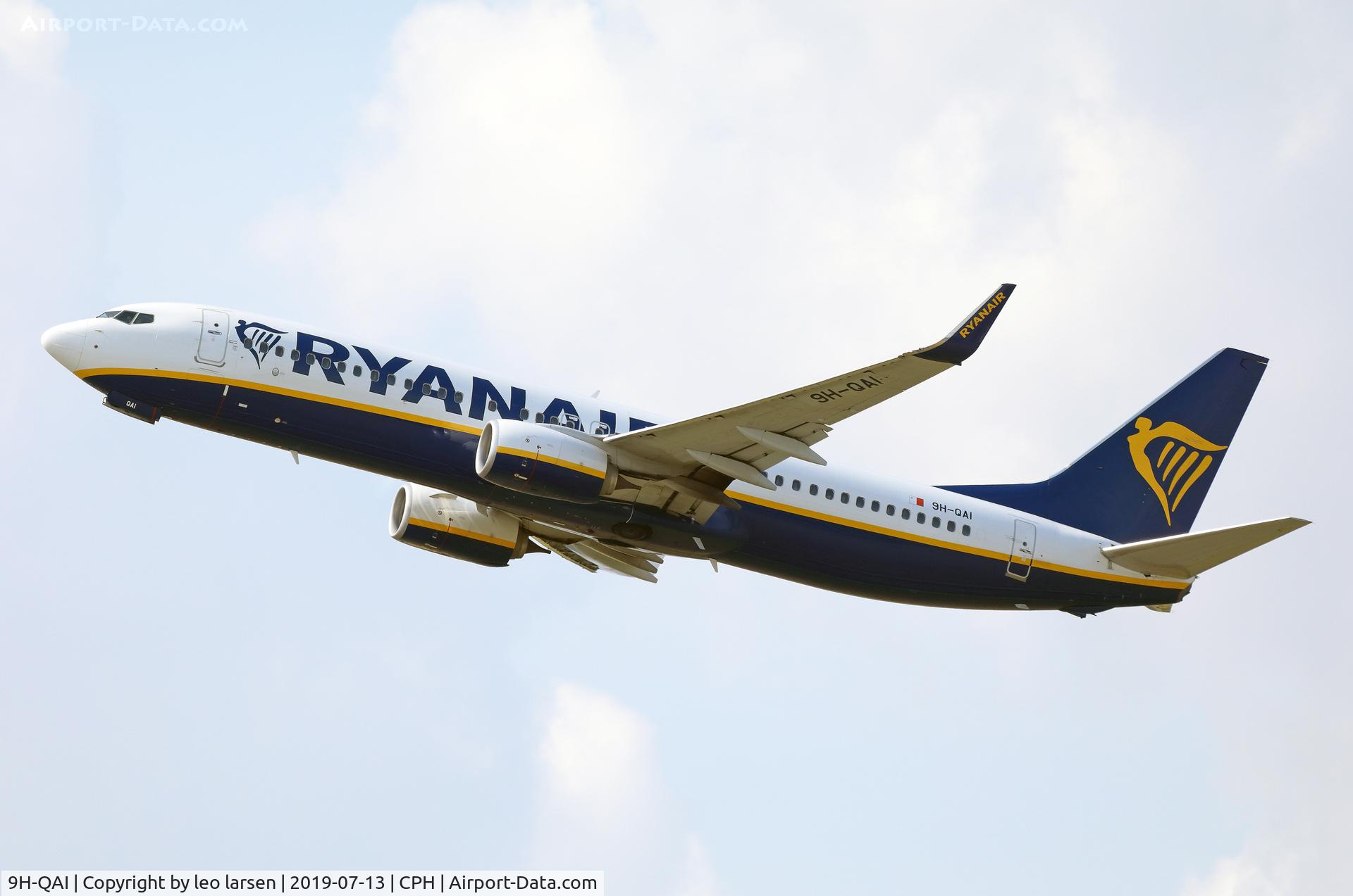 9H-QAI, 2017 Boeing 737-8AS C/N 44814, Copenhagen 13.7.2019 T/O R-22R