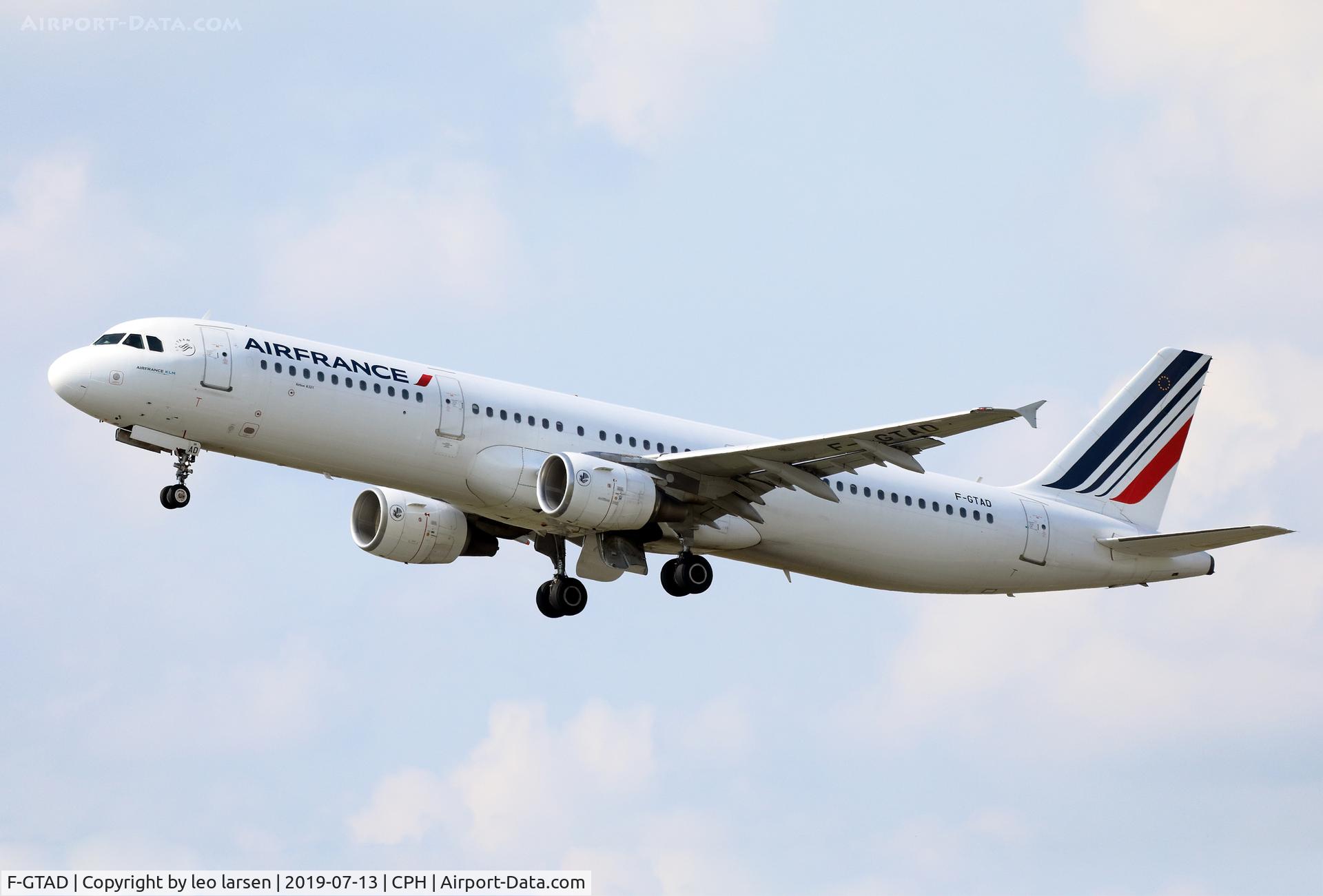 F-GTAD, 1998 Airbus A321-211 C/N 0777, Copenhagen 13.7.2019 T/O R-22R