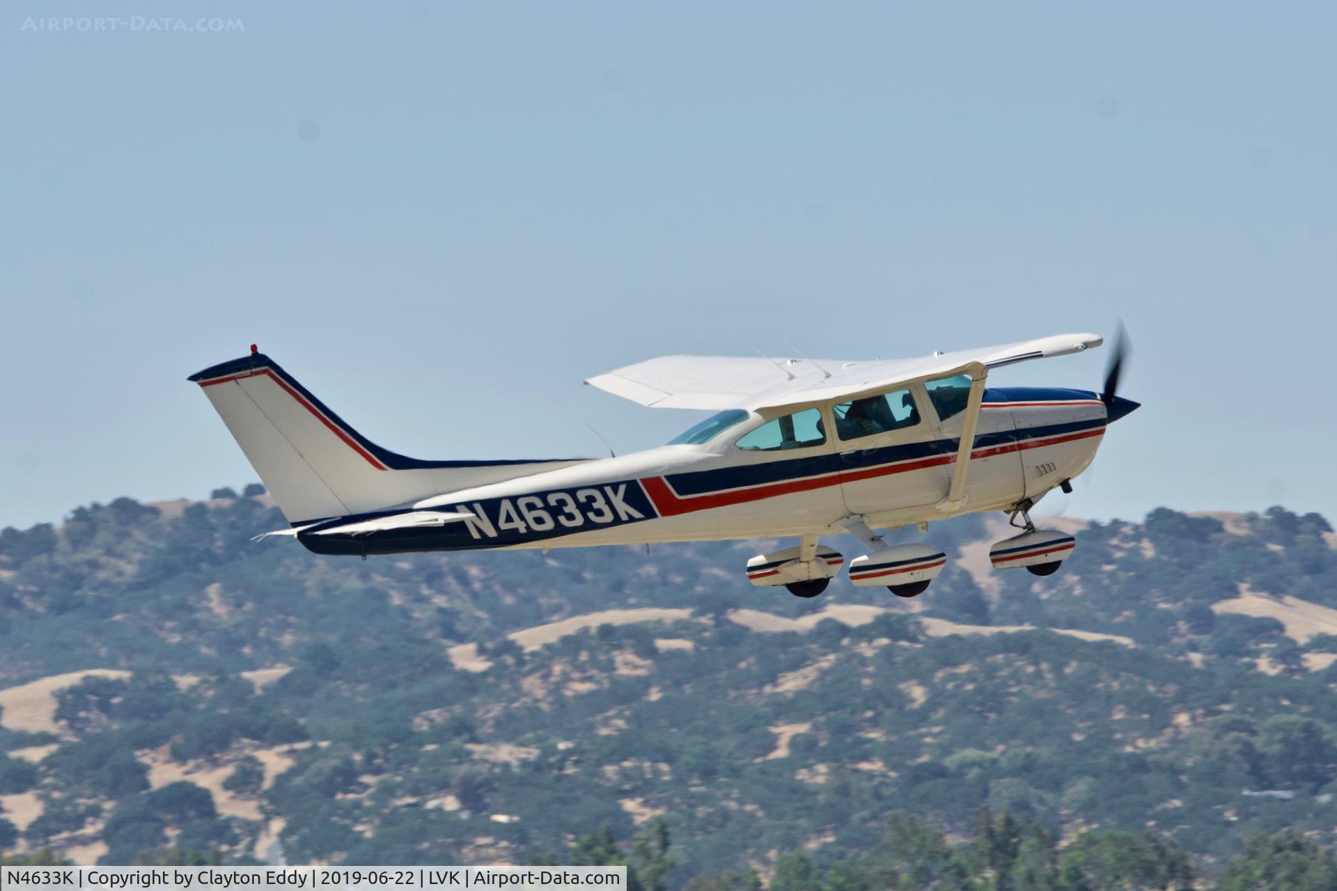 N4633K, 1975 Cessna 182P Skylane C/N 18263635, Livermore Airport California 2019.