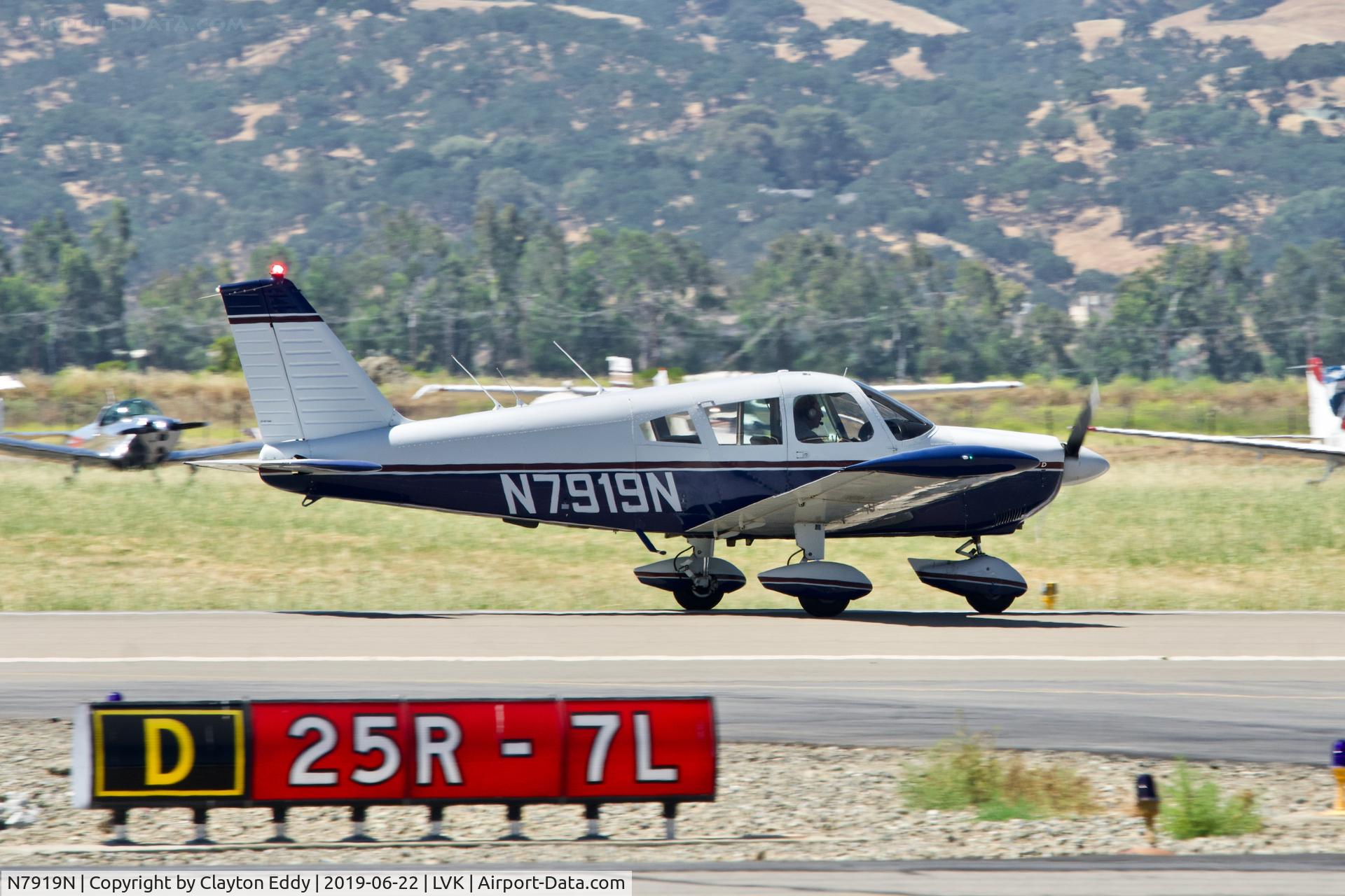 N7919N, 1969 Piper PA-28-180 C/N 28-5330, Livermore Airport California 2019.