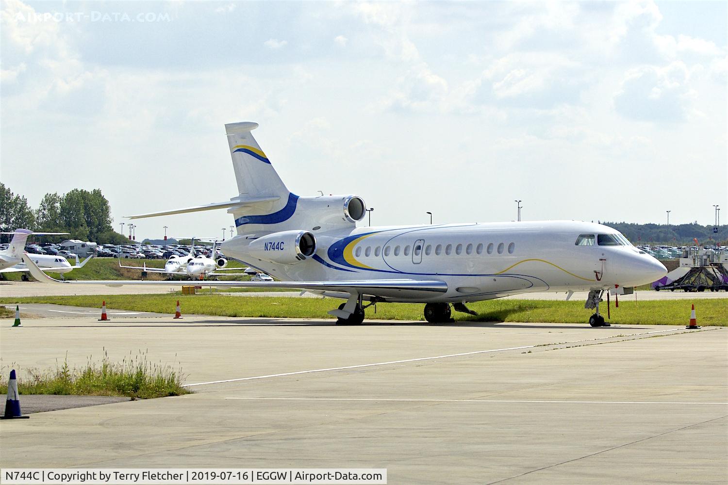 N744C, 2017 Dassault Falcon 8X C/N 424, At Luton