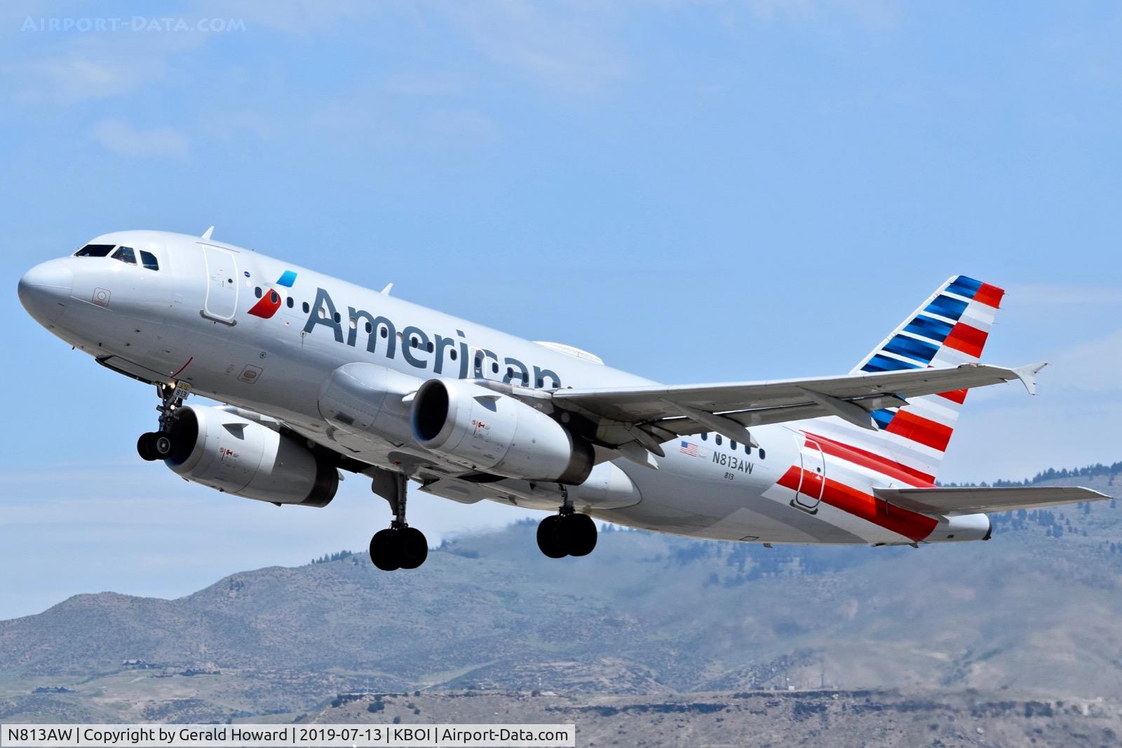 N813AW, 2000 Airbus A319-132 C/N 1223, Take off from RWY 28L.