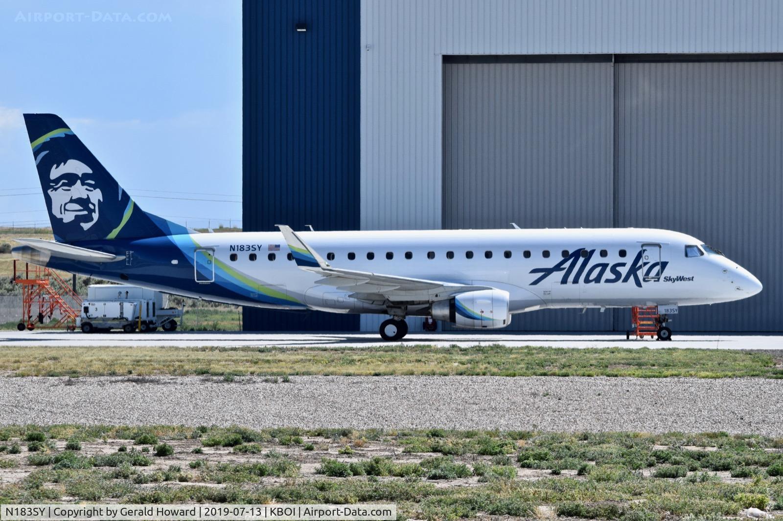 N183SY, 2016 Embraer 175LR (ERJ-170-200LR) C/N 17000589, Parked at the Skywest maintenance ramp.