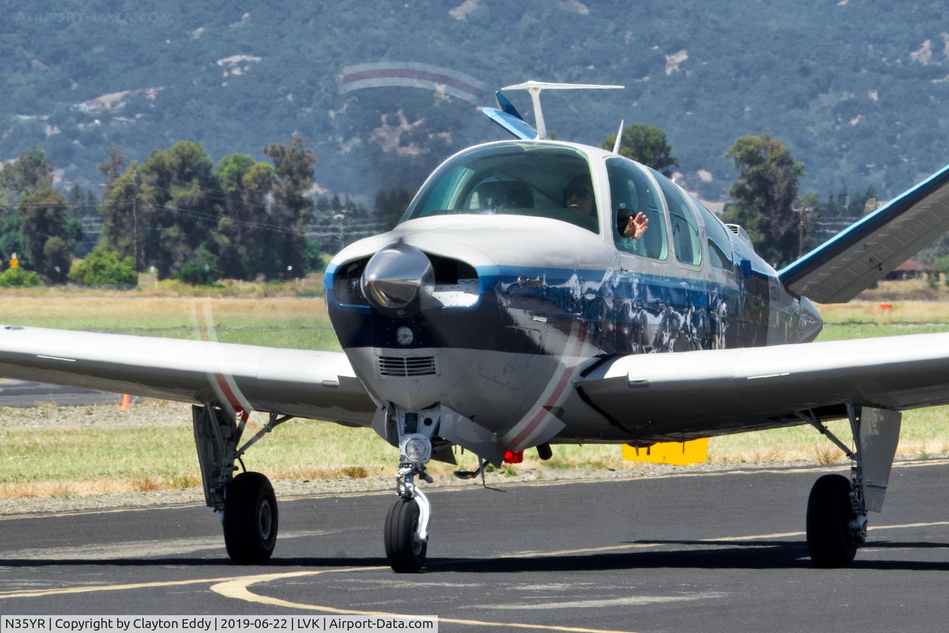 N35YR, 1982 Beech V35B Bonanza C/N D-10397, Livermore Airport California 2019.
