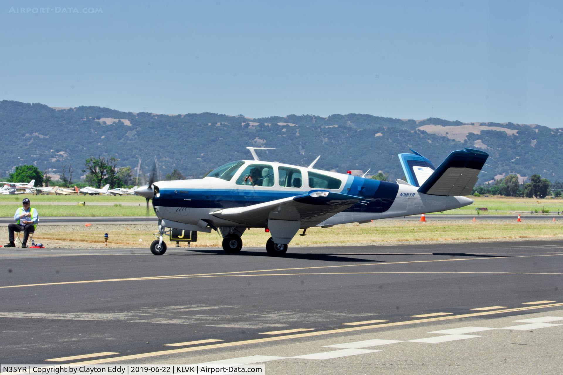 N35YR, 1982 Beech V35B Bonanza C/N D-10397, Livermore Airport California 2019.