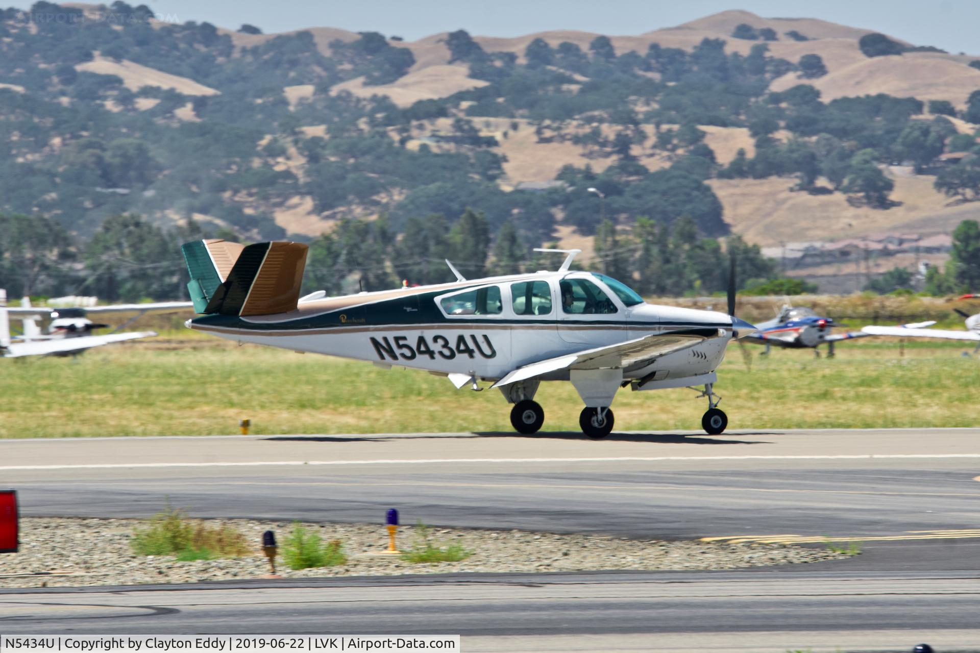 N5434U, 1967 Beech V35 Bonanza C/N D-8520, Livermore Airport California 2019.