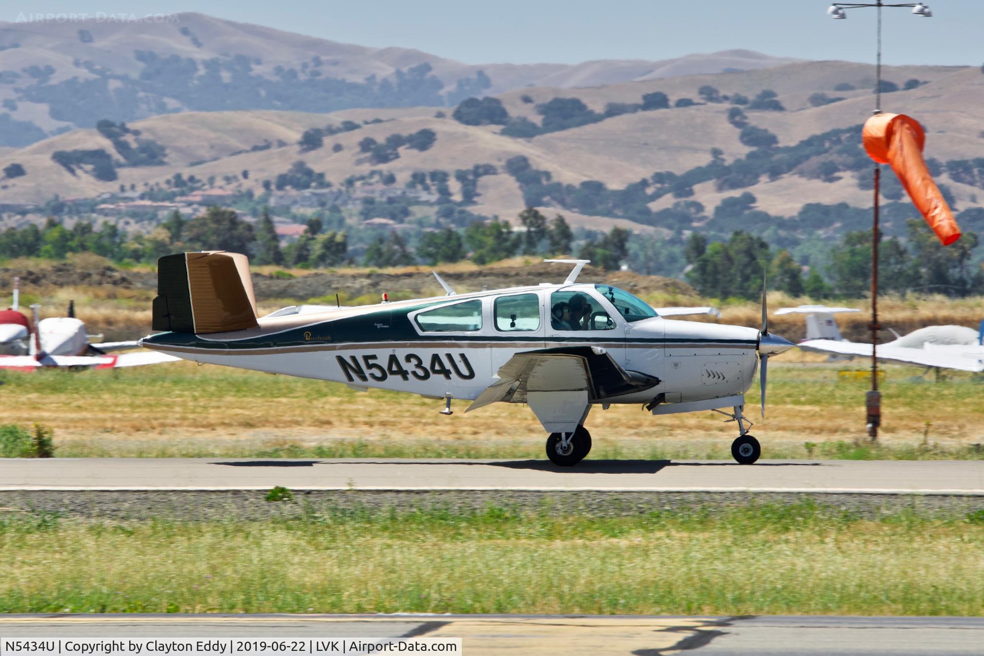 N5434U, 1967 Beech V35 Bonanza C/N D-8520, Livermore Airport California 2019.
