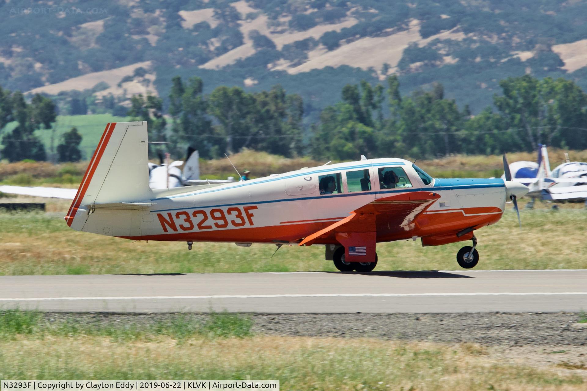 N3293F, 1968 Mooney M-20G Statesman C/N 680001, Livermore Airport California 2019.