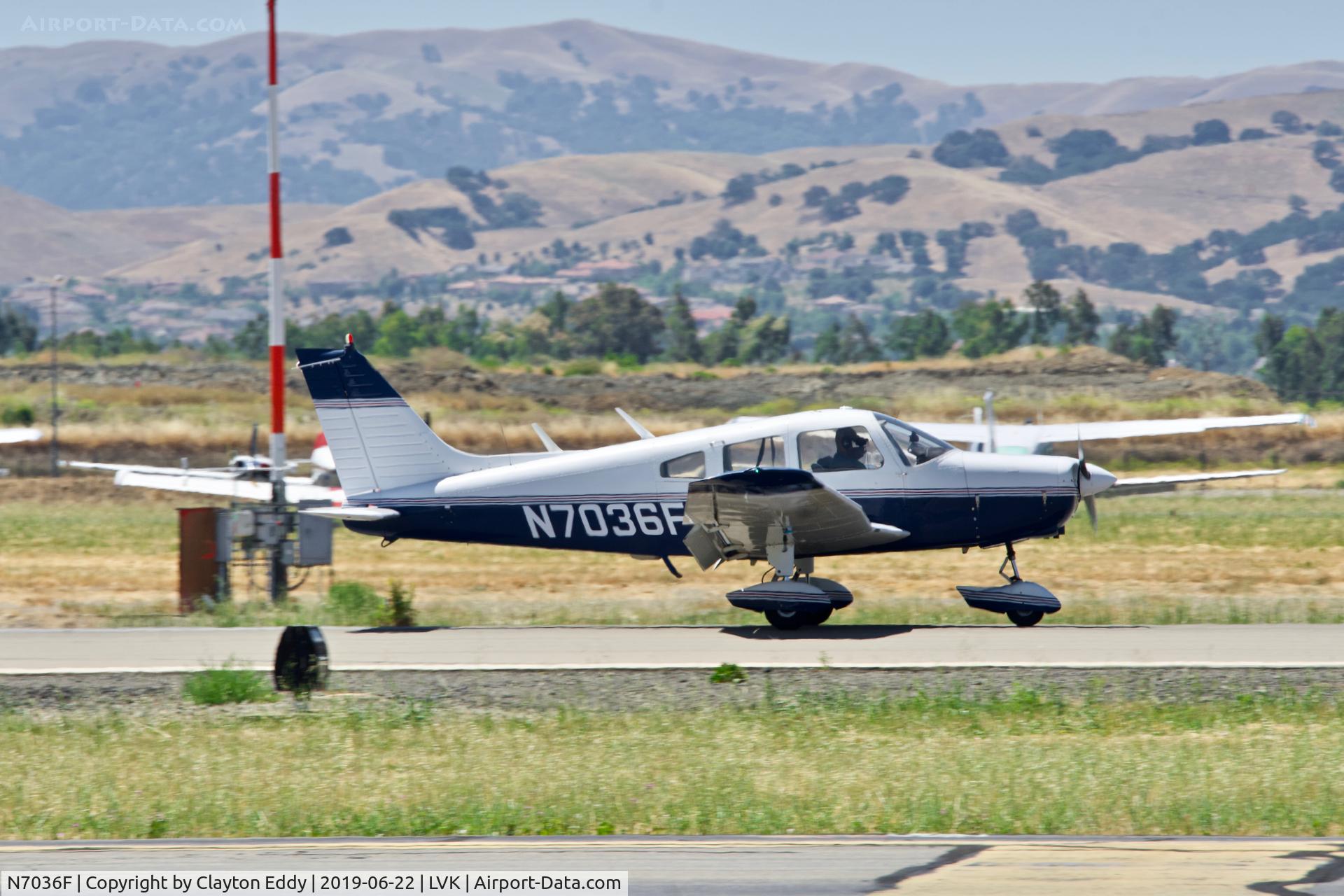 N7036F, 1976 Piper PA-28-151 C/N 28-7715192, Livermore Airport California 2019.