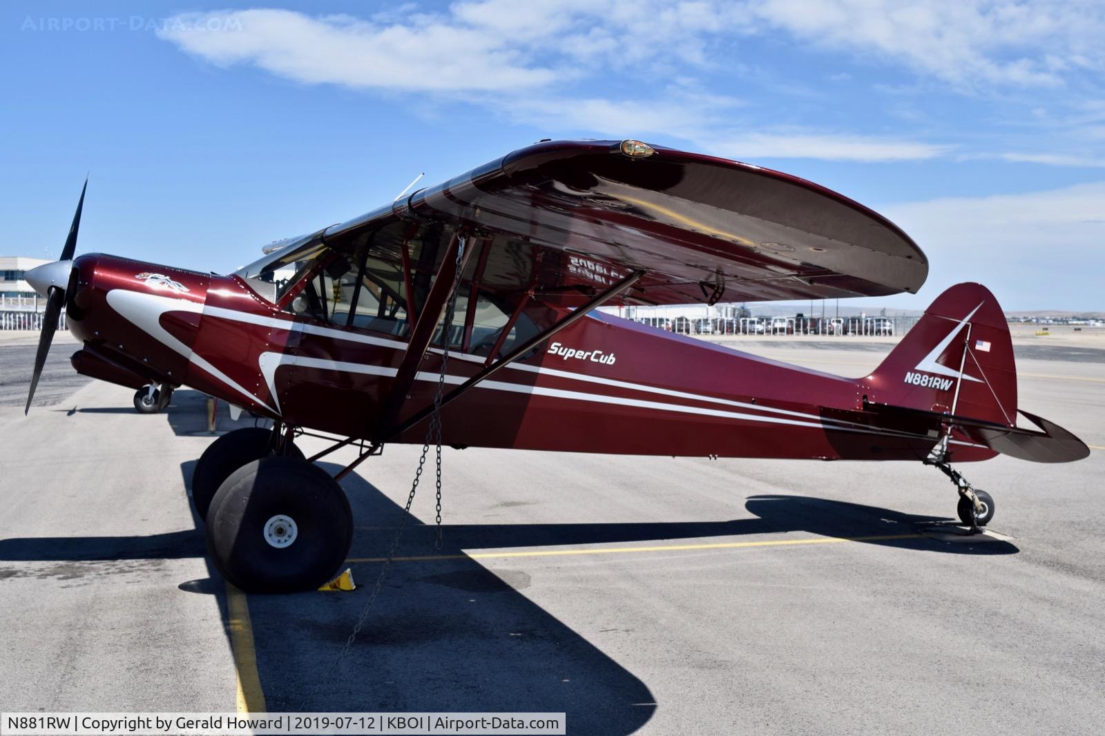 N881RW, 1957 Piper PA-18A 150 Super Cub C/N 18-6627, Parked on the north GA ramp.