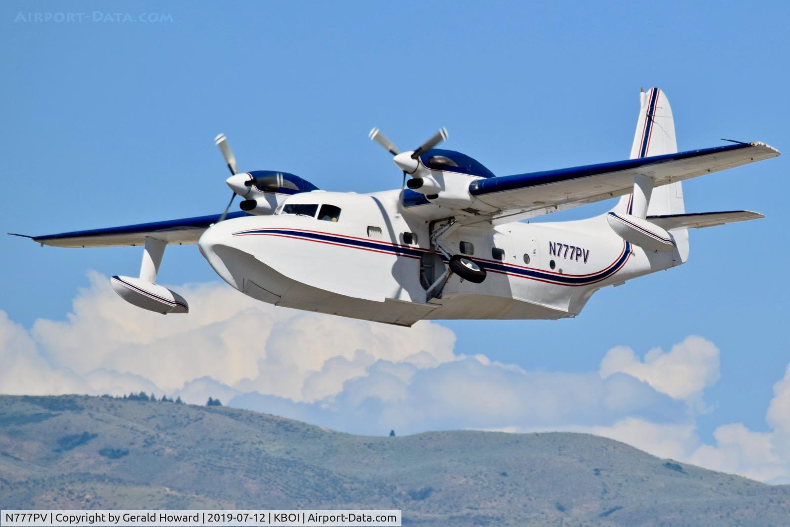 N777PV, 1949 Grumman G-73T Turbo Mallard Mallard C/N J-49, Take off from RWY 28L.