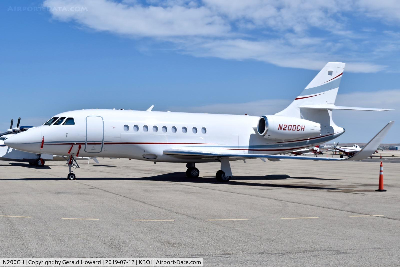 N200CH, 2003 Dassault Falcon 2000EX C/N 04, Parked on the north GA ramp.