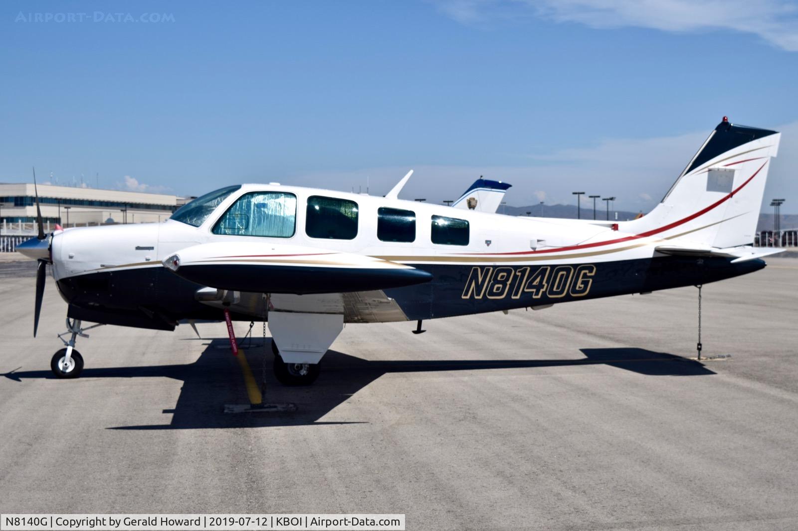 N8140G, 1991 Beech A36 Bonanza 36 C/N E-2635, Parked on the north GA ramp.