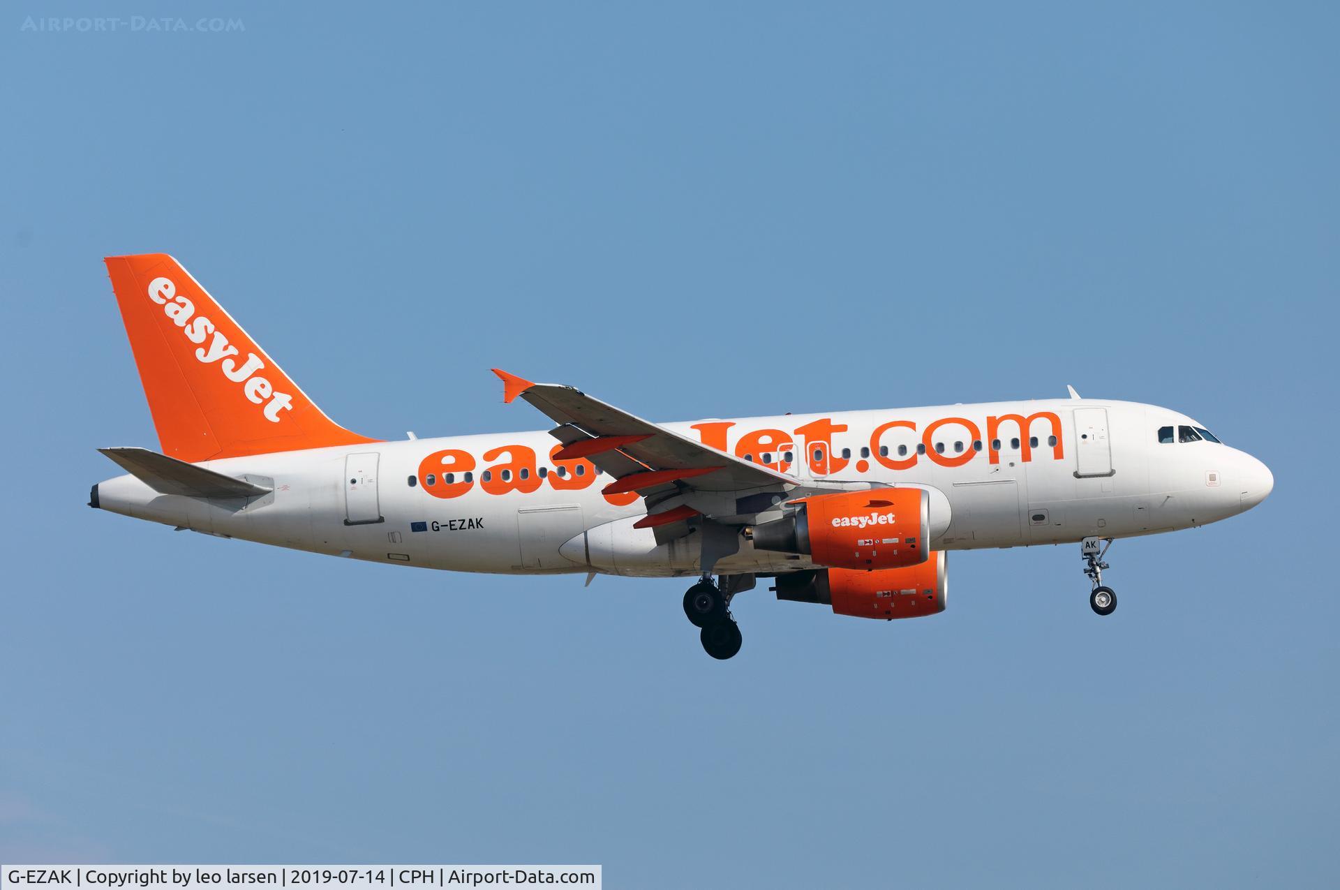 G-EZAG, 2006 Airbus A319-111 C/N 2727, Copenhagen 14.7.2019 L/D R-22L