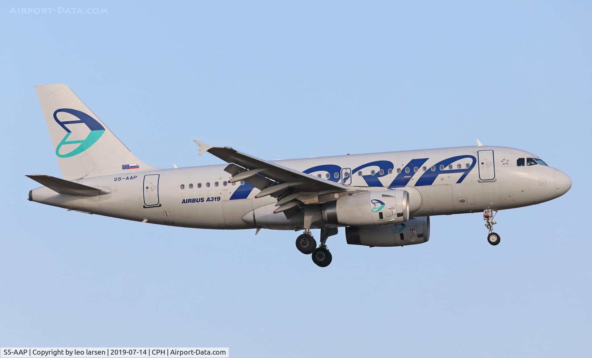 S5-AAP, 2010 Airbus A319-132 C/N 4282, Copenhagen 14.7.2019 L/D-22L