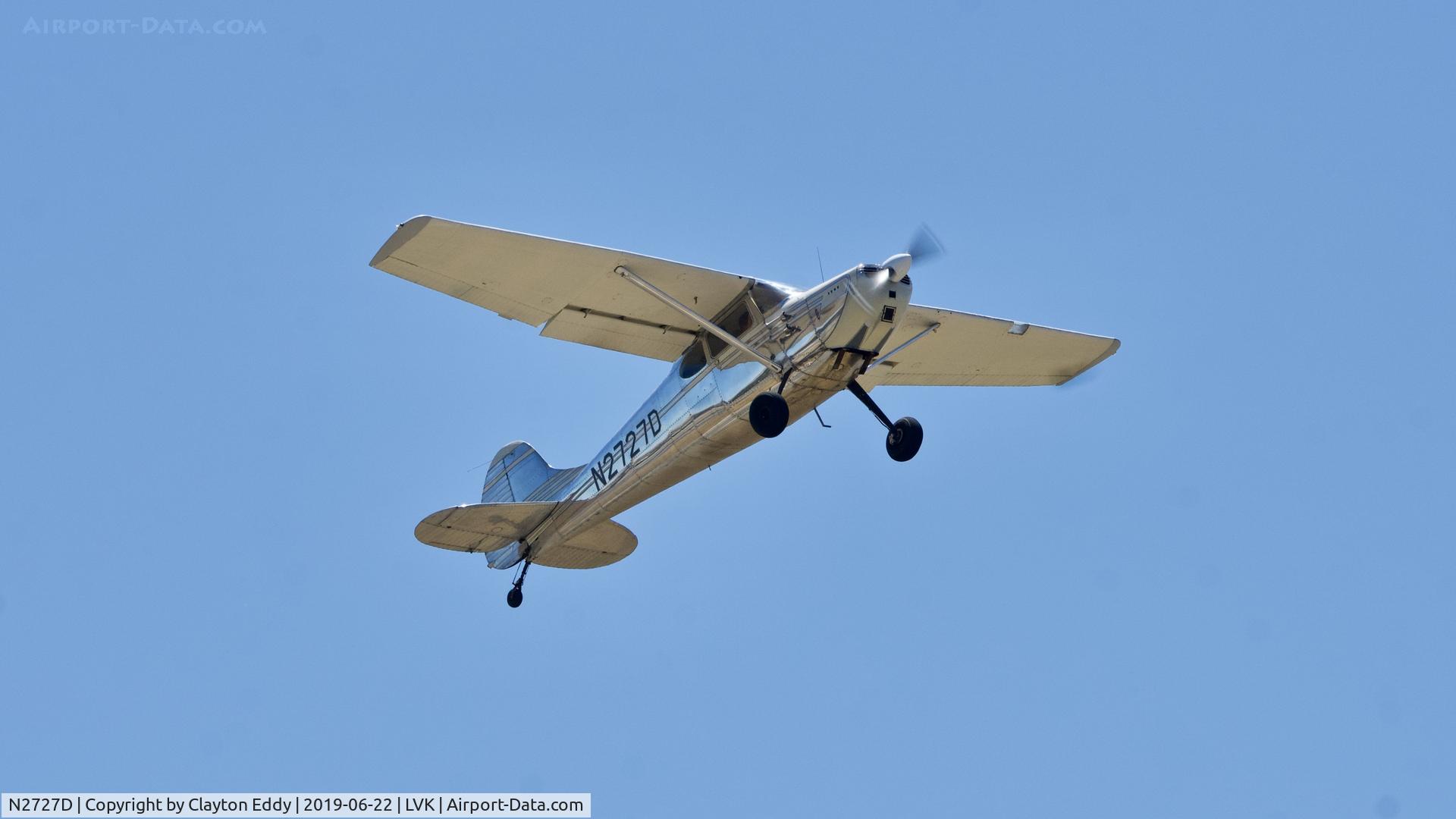 N2727D, 1952 Cessna 170B C/N 25269, Livermore Airport California 2019.