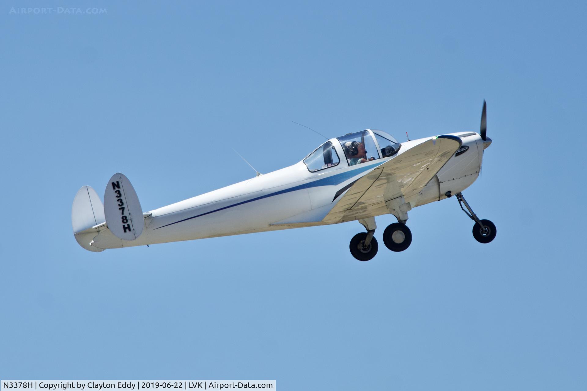 N3378H, 1946 Erco 415D Ercoupe C/N 4003, Livermore Airport California 2019.