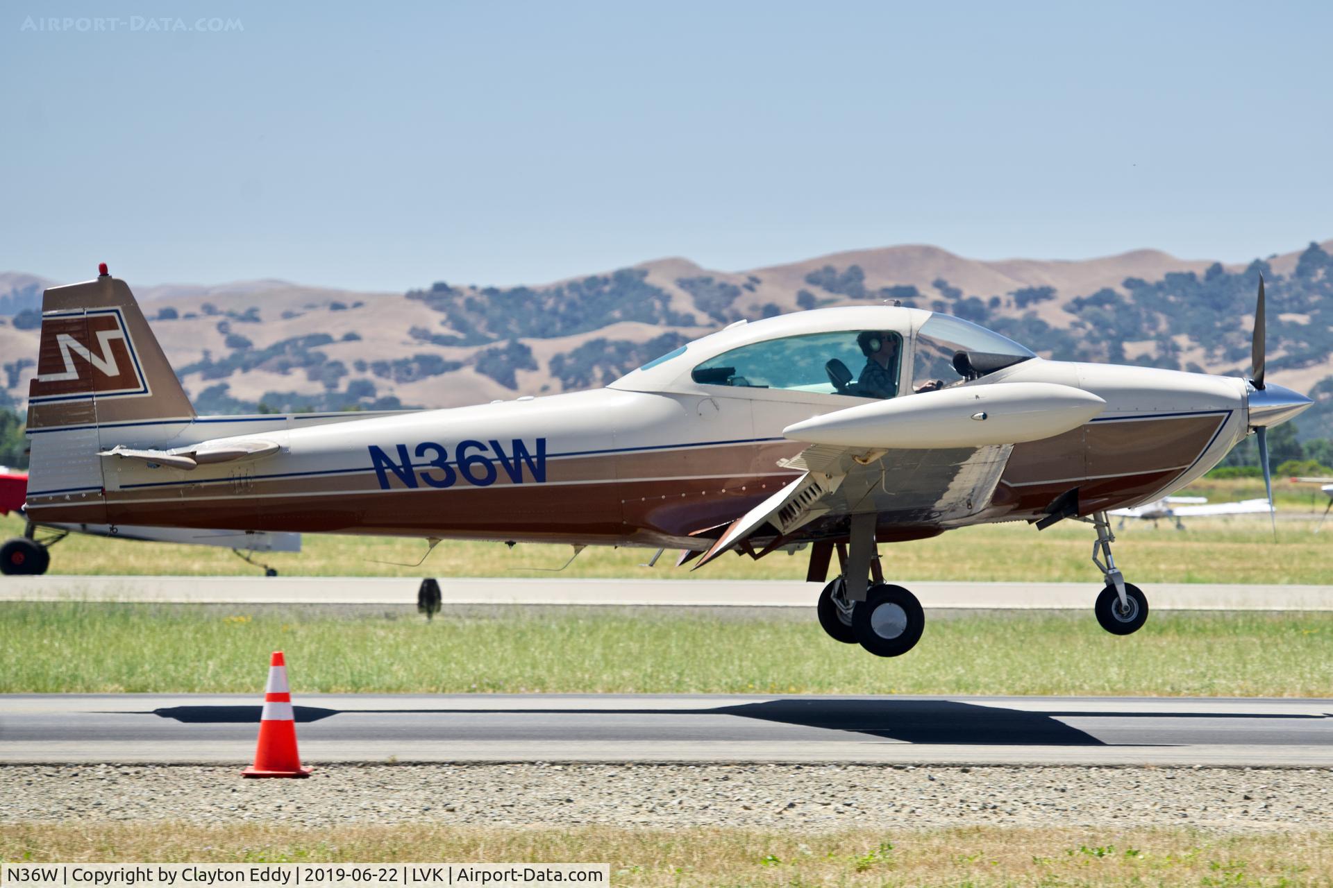 N36W, 1950 Ryan Navion B C/N NAV-4-2263B, Livermore Airport California 2019.