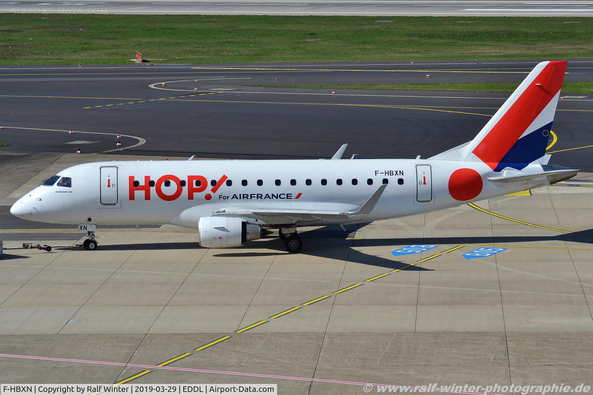 F-HBXN, 2003 Embraer 170LR (ERJ-170-100LR) C/N 17000011, Embraer ERJ-170LR 170-100LR - A5 HOP HOP! opby RAE Regional CAE - 17000011 - F-HBXN - 29.03.2019 - DUS