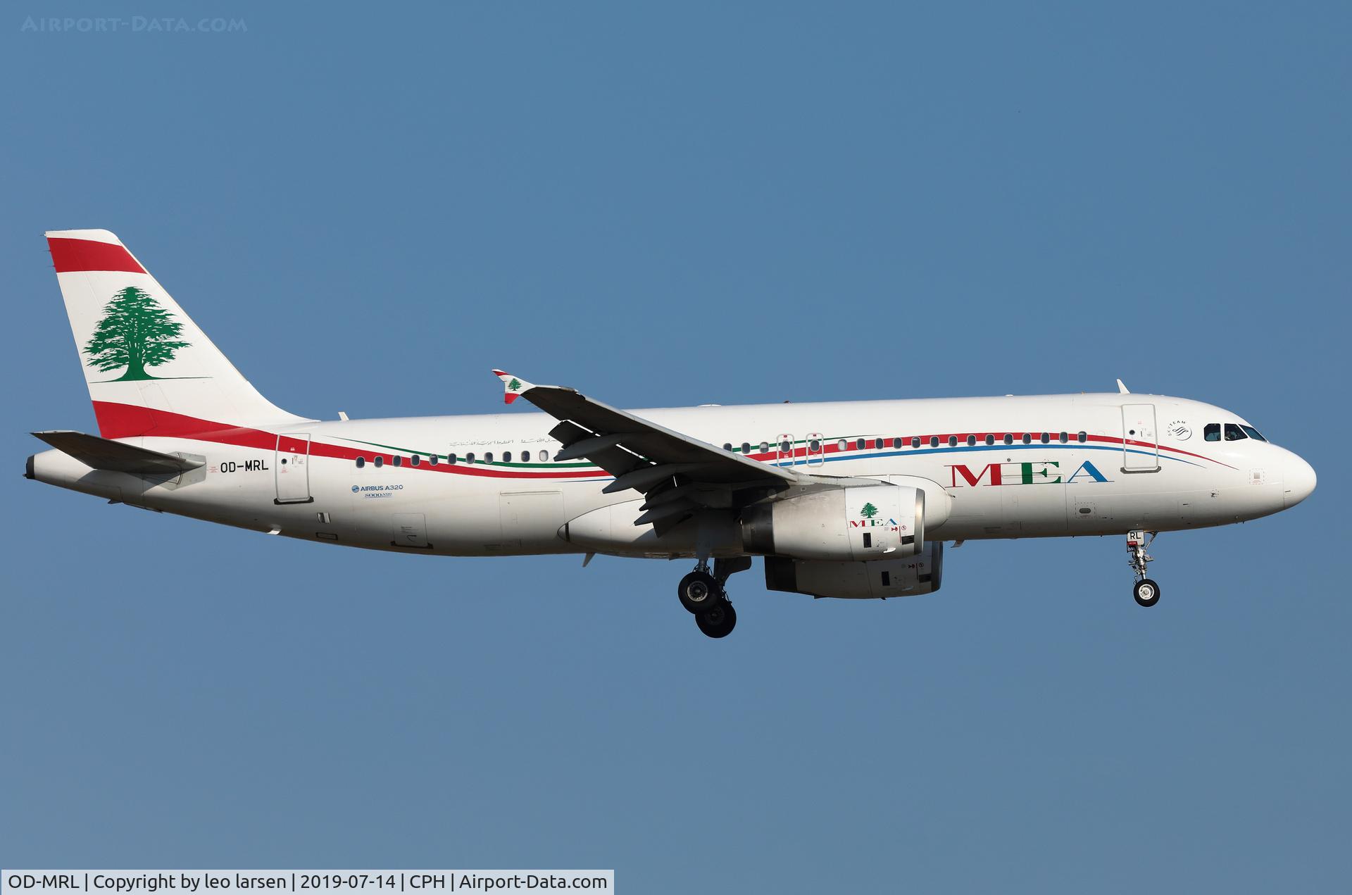OD-MRL, 2012 Airbus A320-232 C/N 5000, Copenhagen 14.7.2019 L/D R-22L