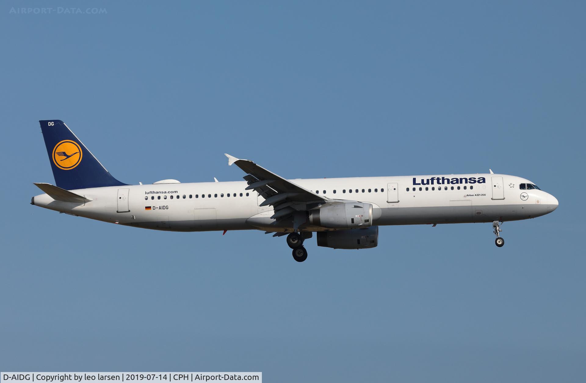 D-AIDG, 2011 Airbus A321-231 C/N 4672, Copenhagen 14.7.2019 L/D R-22L