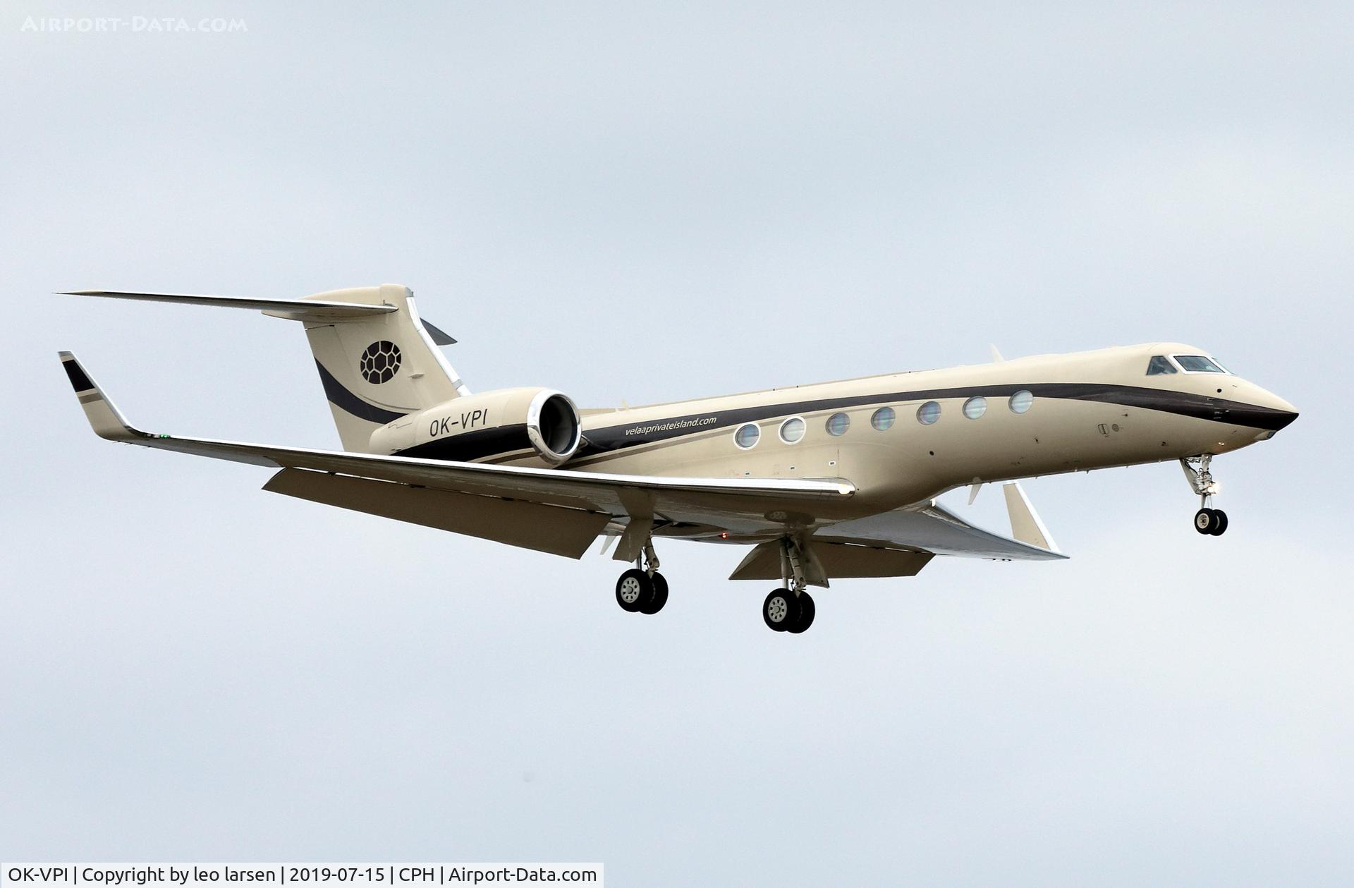 OK-VPI, 2008 Gulfstream Aerospace GV-SP (G550) C/N 5189, Copenhagen 15.7.2019 L/D R-22L