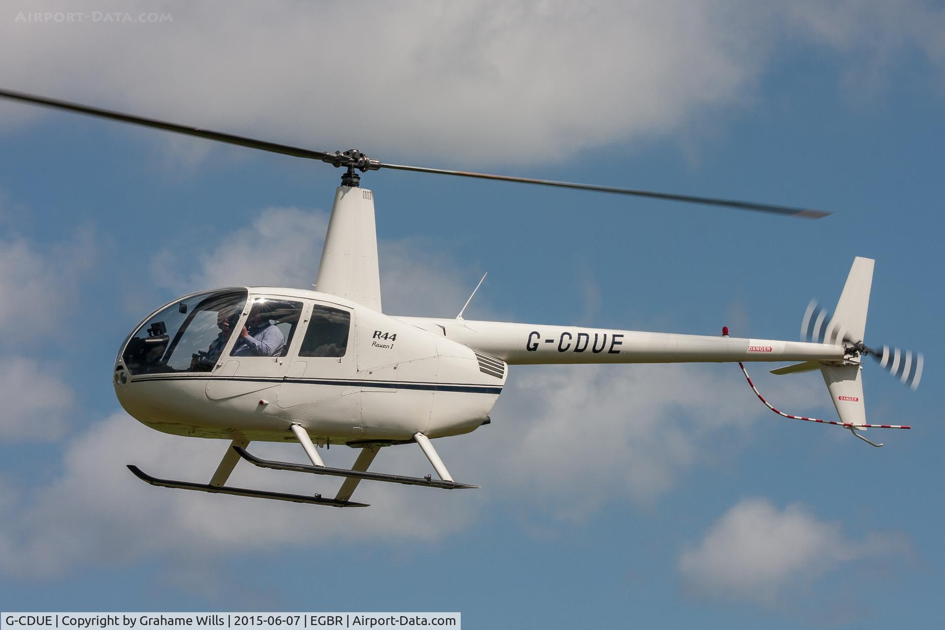 G-CDUE, 2005 Robinson R44 Raven C/N 1549, Robinson R44 Raven G-CDUE, Breighton 7/6/15