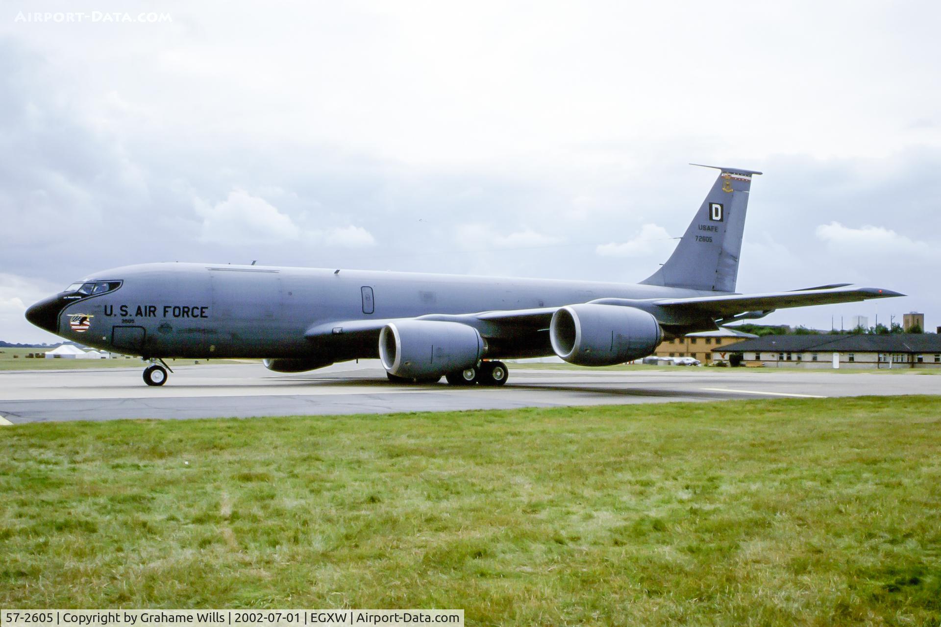 57-2605, 1958 Boeing KC-135R Stratotanker C/N 17741, Boeing KC-135R 57-2605/D 351 ARS 100 ARW USAF, Waddington 1/7/02