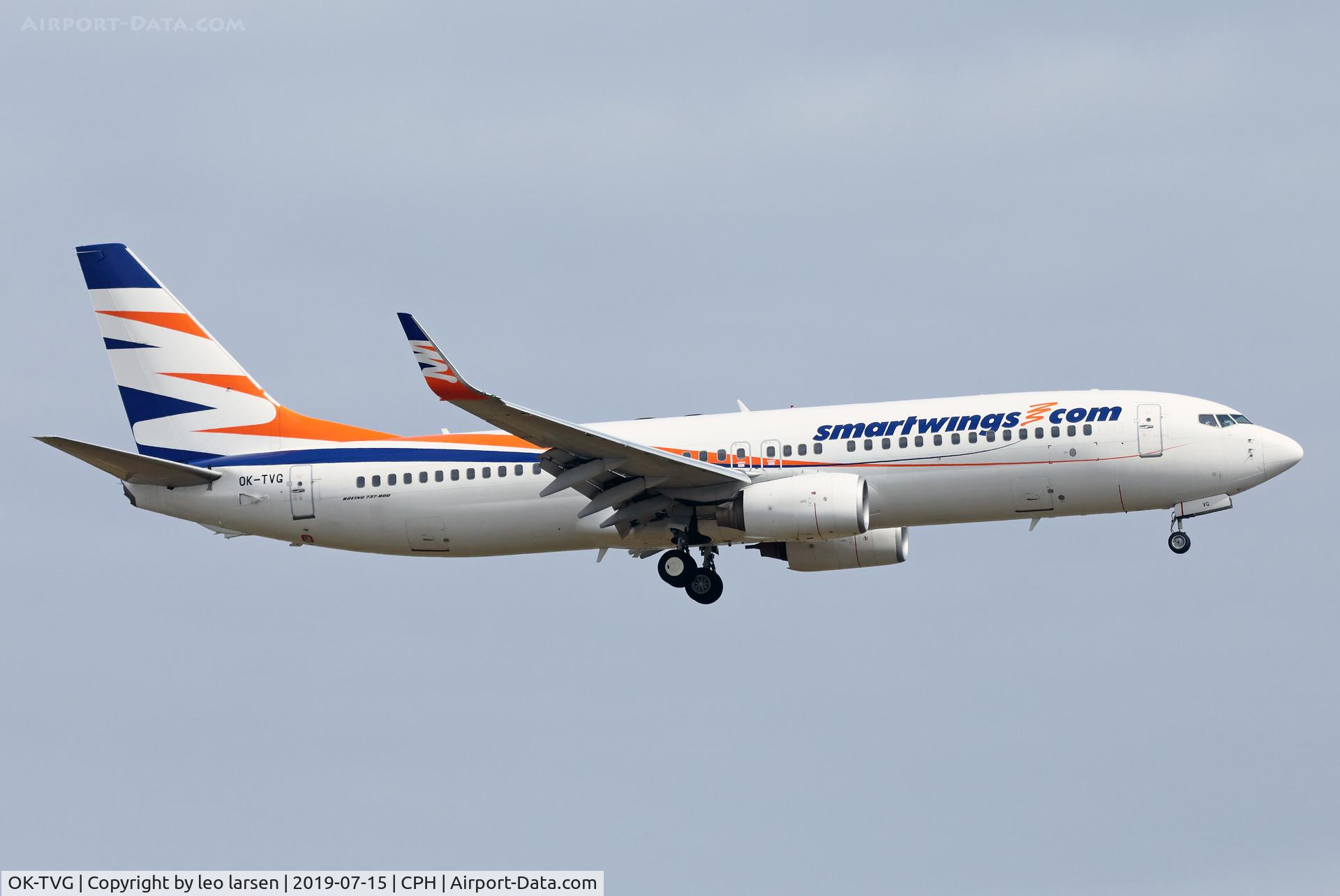 OK-TVG, 2007 Boeing 737-8Q8 C/N 30719, Copenhagen 15.7.2019 L/D R-22L