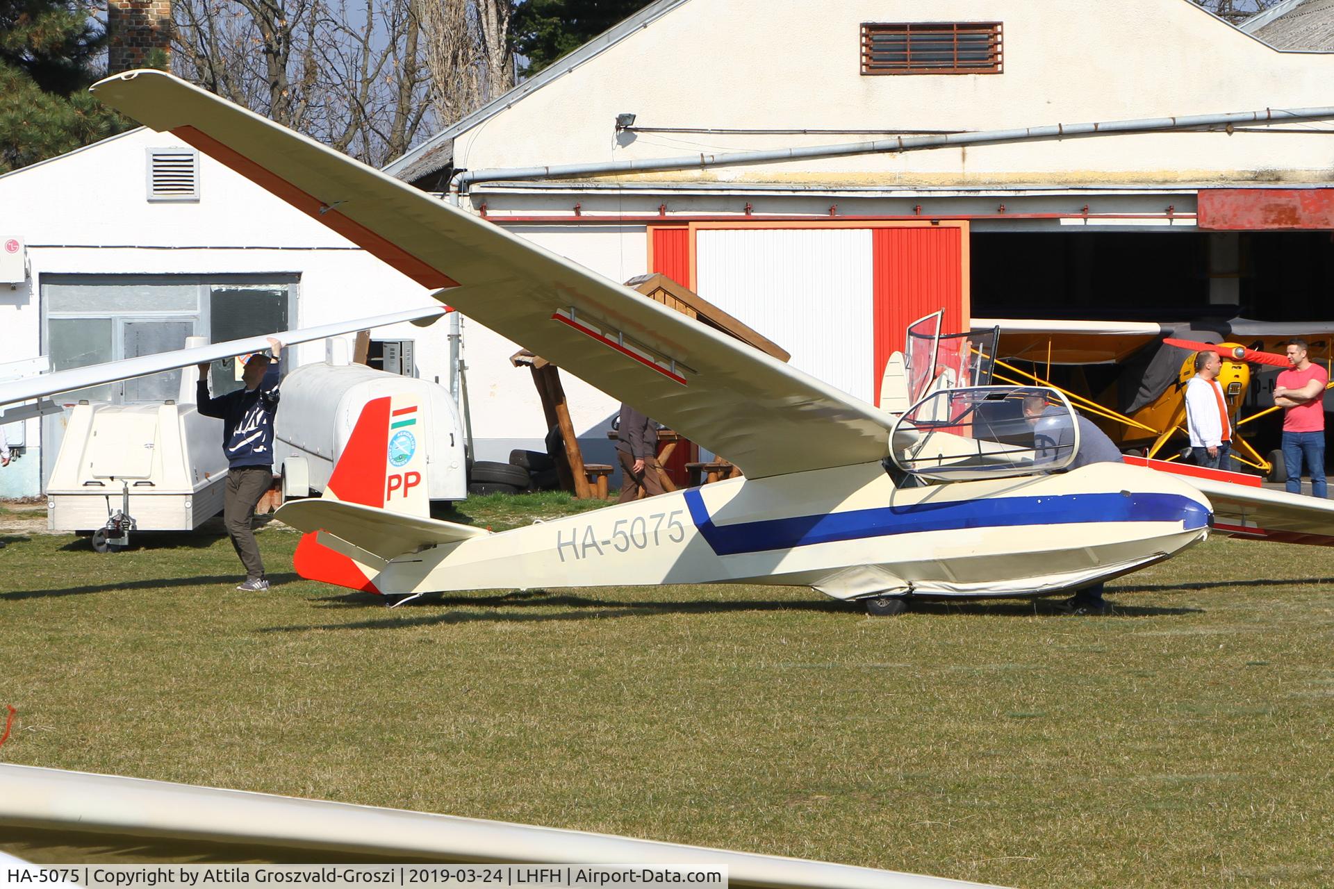 HA-5075, Schleicher Ka-7 Rhonadler C/N 7008, LHFH - Airport of Farkashegy, Hungary