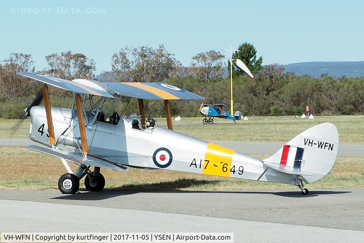 VH-WFN, 1942 De Havilland Australia DH-82A Tiger Moth C/N DHA799, De Havilland DH-82 Tiger Moth VH-WFN A17-649 Serpentine  05/11/17.
