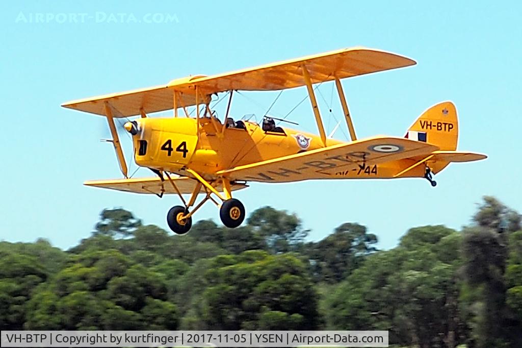 VH-BTP, 1944 De Havilland Australia DH-82A Tiger Moth C/N DHA1075, De Havilland DH82A Tiger Moth VH-BTP A17-744 Serpentine 05/11/17.